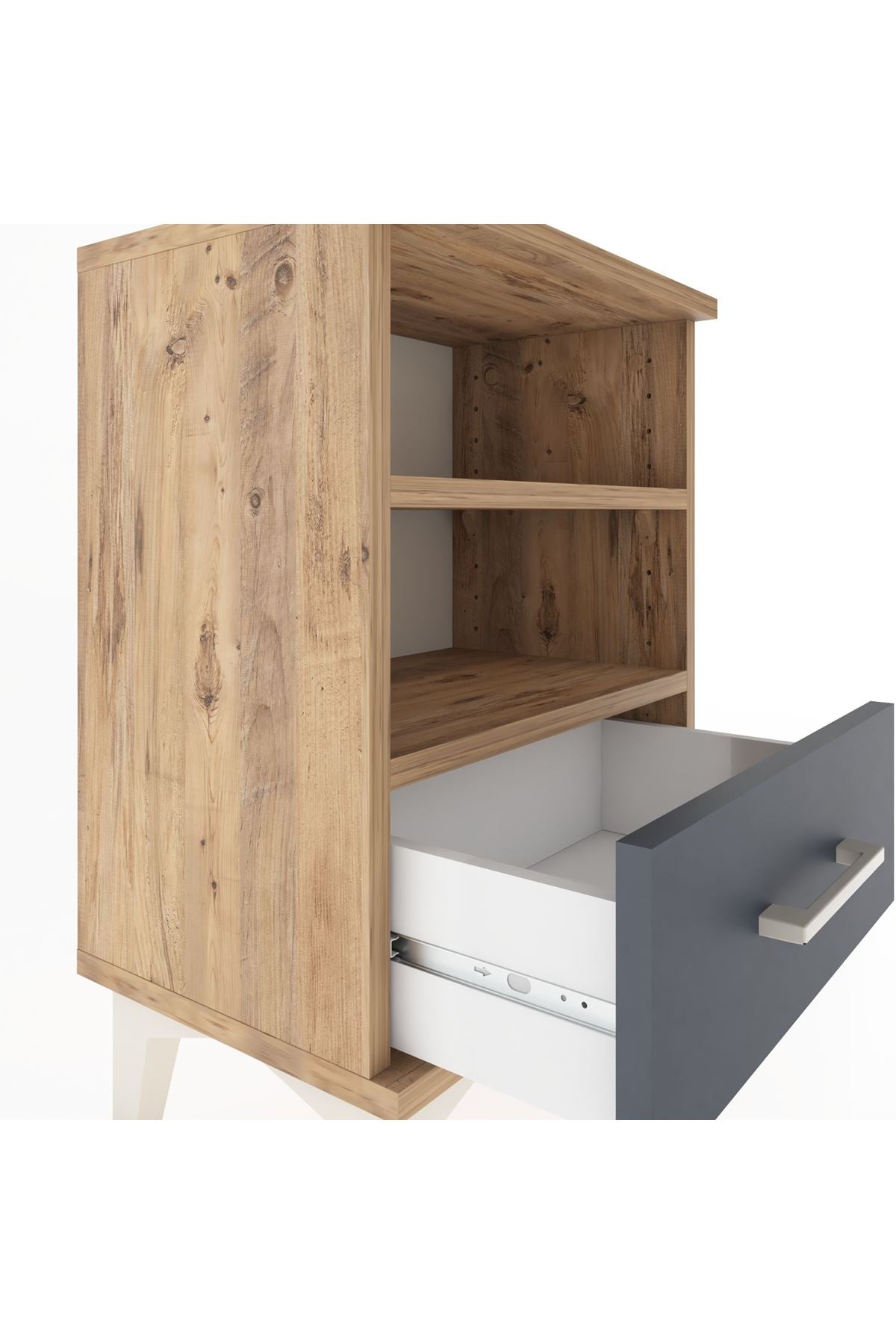 Arges Komodin 2 Raflı Tek Çekmeceli 44x30x64 - S07M004V8A