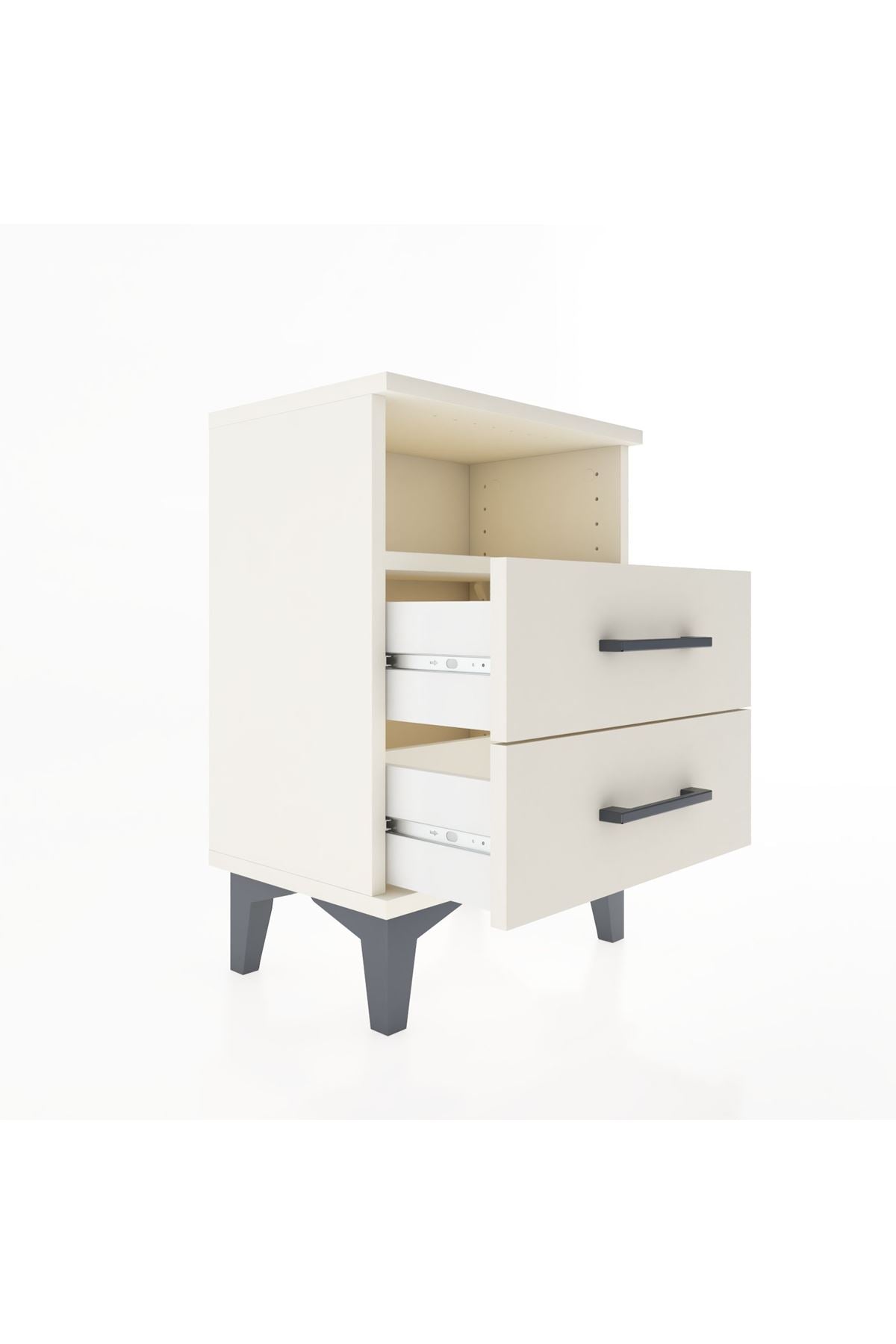 Arges Komodin Tek Raflı 2 Çekmeceli 44x30x64 - S07M005V1A