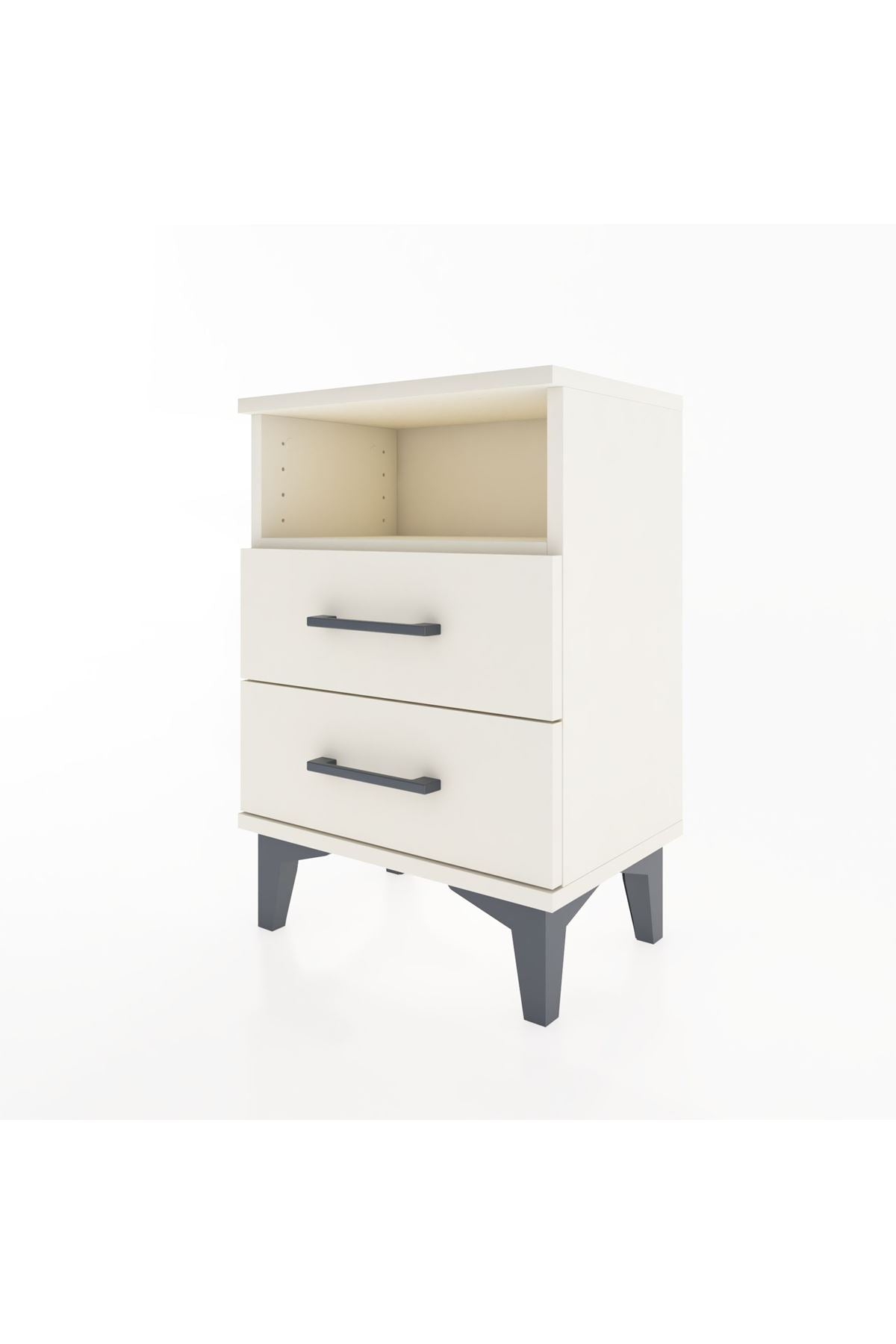 Arges Komodin Tek Raflı 2 Çekmeceli 44x30x64 - S07M005V1A