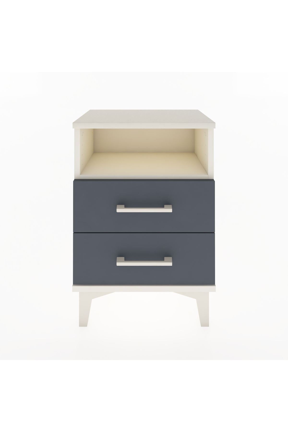 Arges Komodin Tek Raflı 2 Çekmeceli 44x30x64 - S07M005V2A