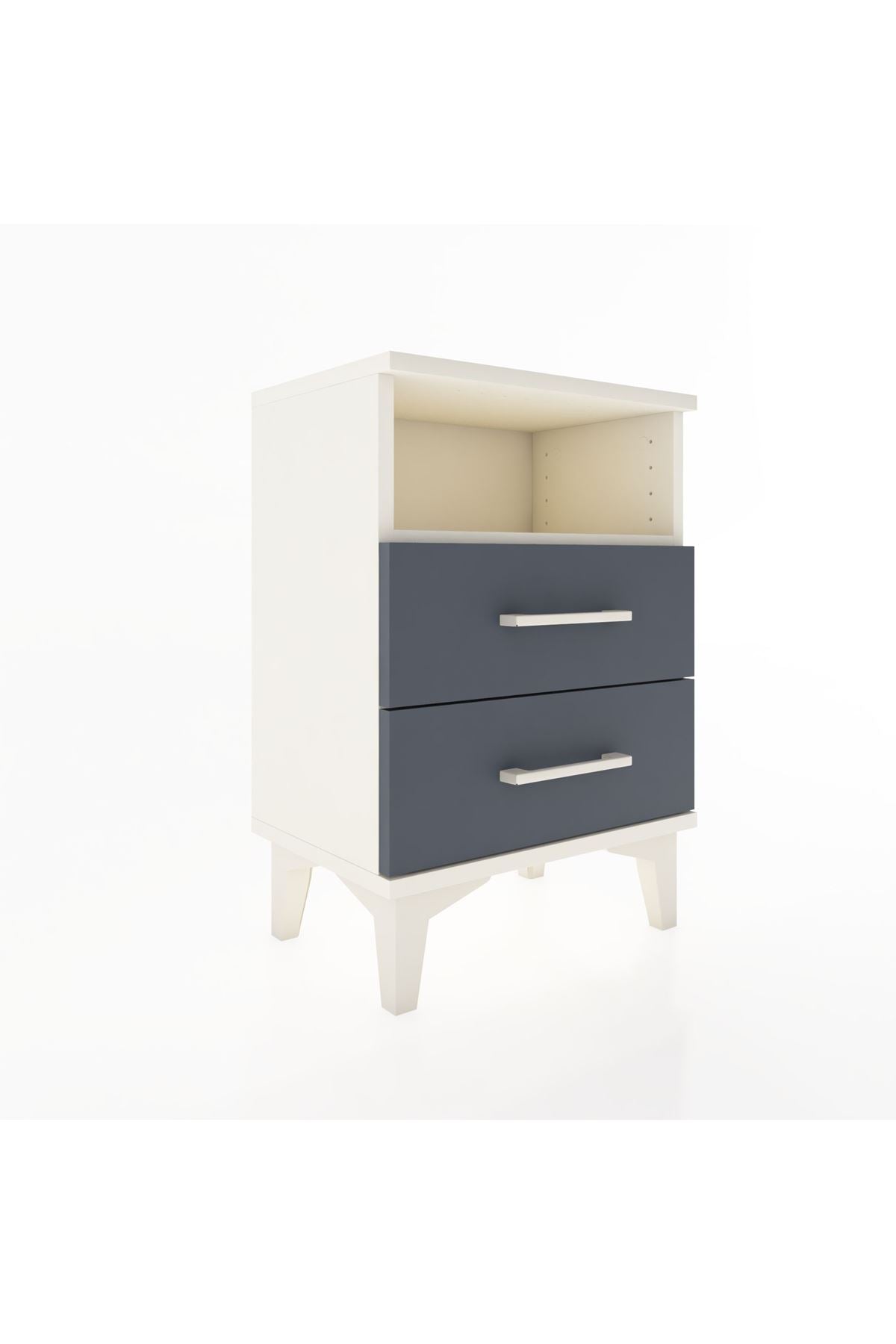 Arges Komodin Tek Raflı 2 Çekmeceli 44x30x64 - S07M005V2A