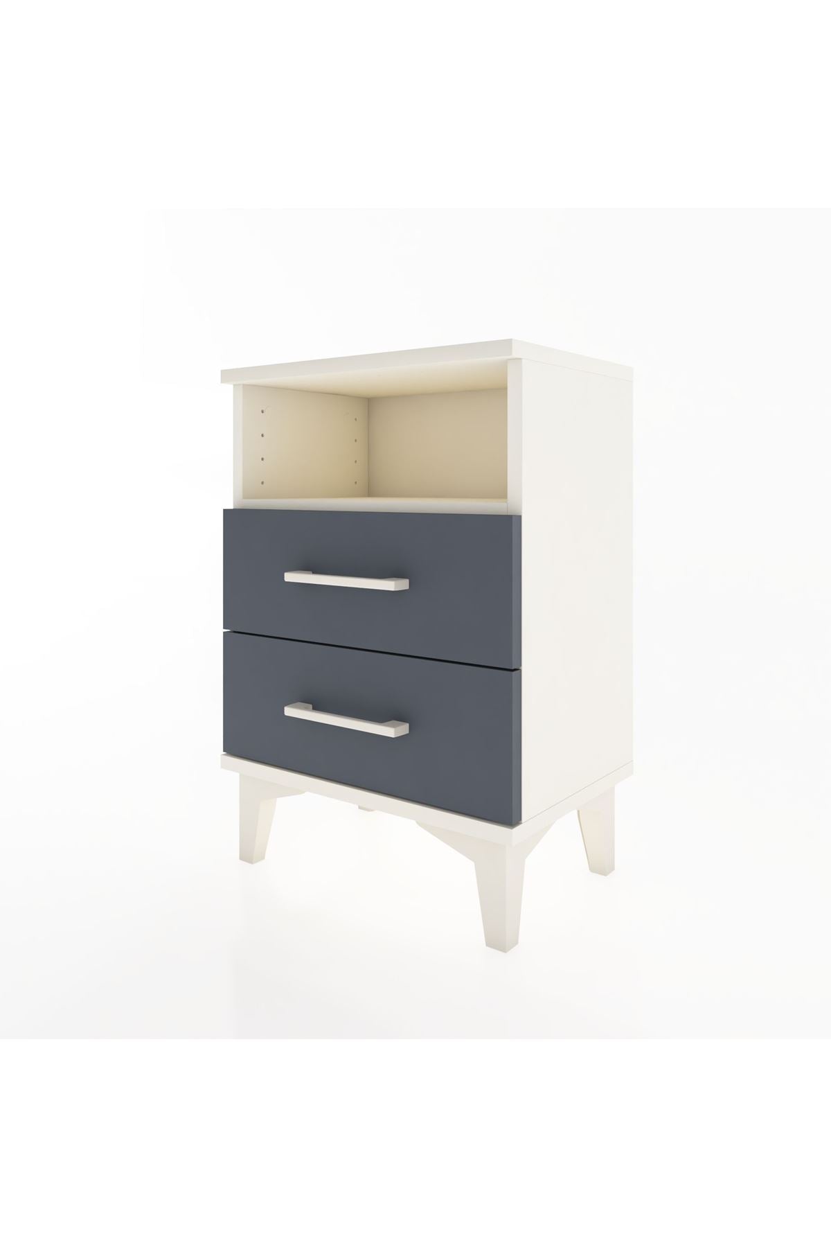 Arges Komodin Tek Raflı 2 Çekmeceli 44x30x64 - S07M005V2A