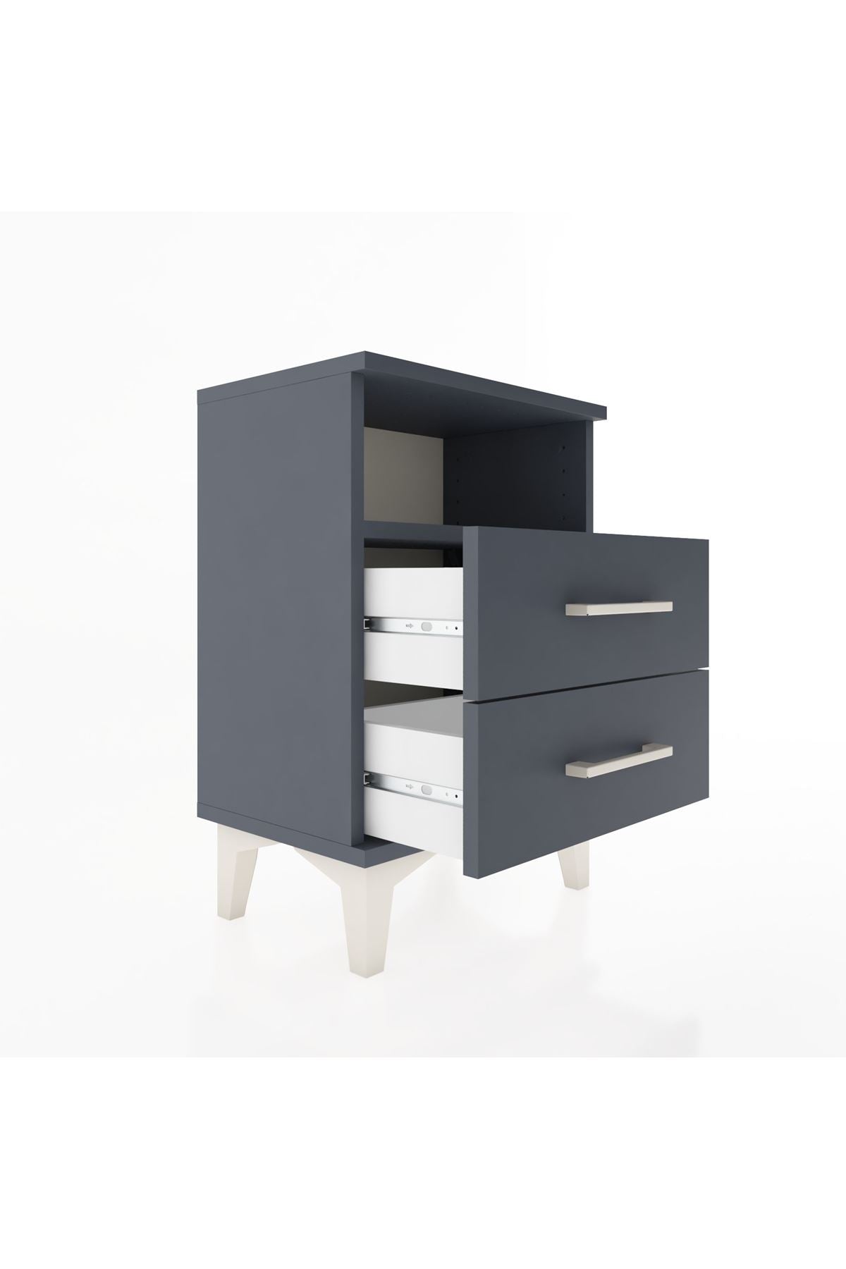 Arges Komodin Tek Raflı 2 Çekmeceli 44x30x64 - S07M005V5A