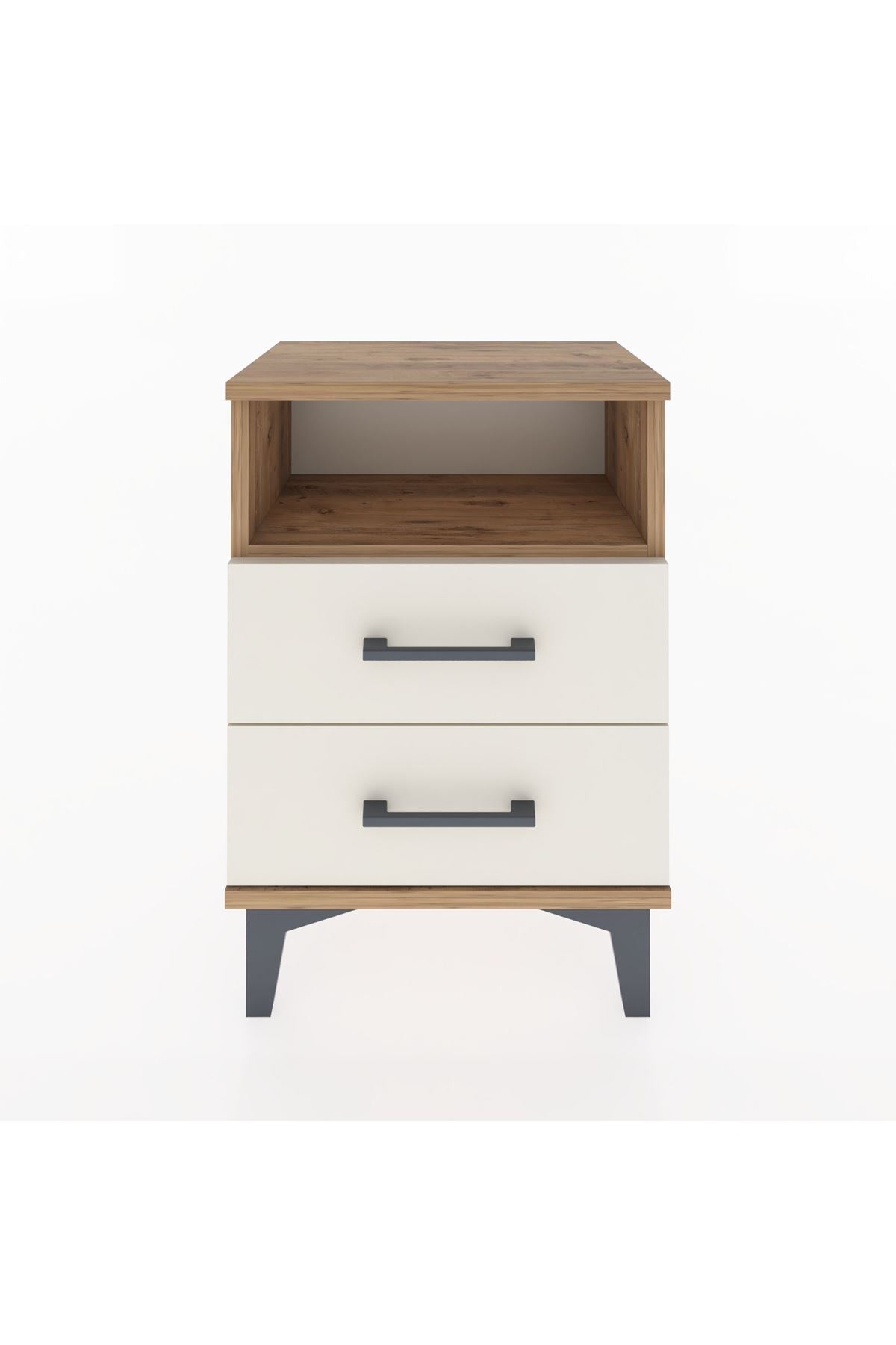 Arges Komodin Tek Raflı 2 Çekmeceli 44x30x64 - S07M005V7A