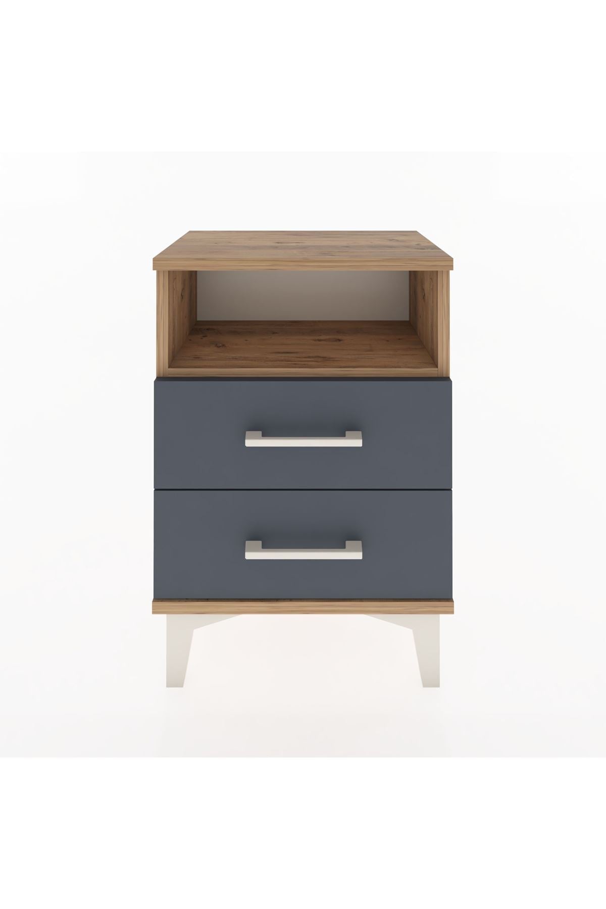 Arges Komodin Tek Raflı 2 Çekmeceli 44x30x64 - S07M005V8A
