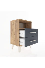Arges Komodin Tek Raflı 2 Çekmeceli 44x30x64 - S07M005V8A