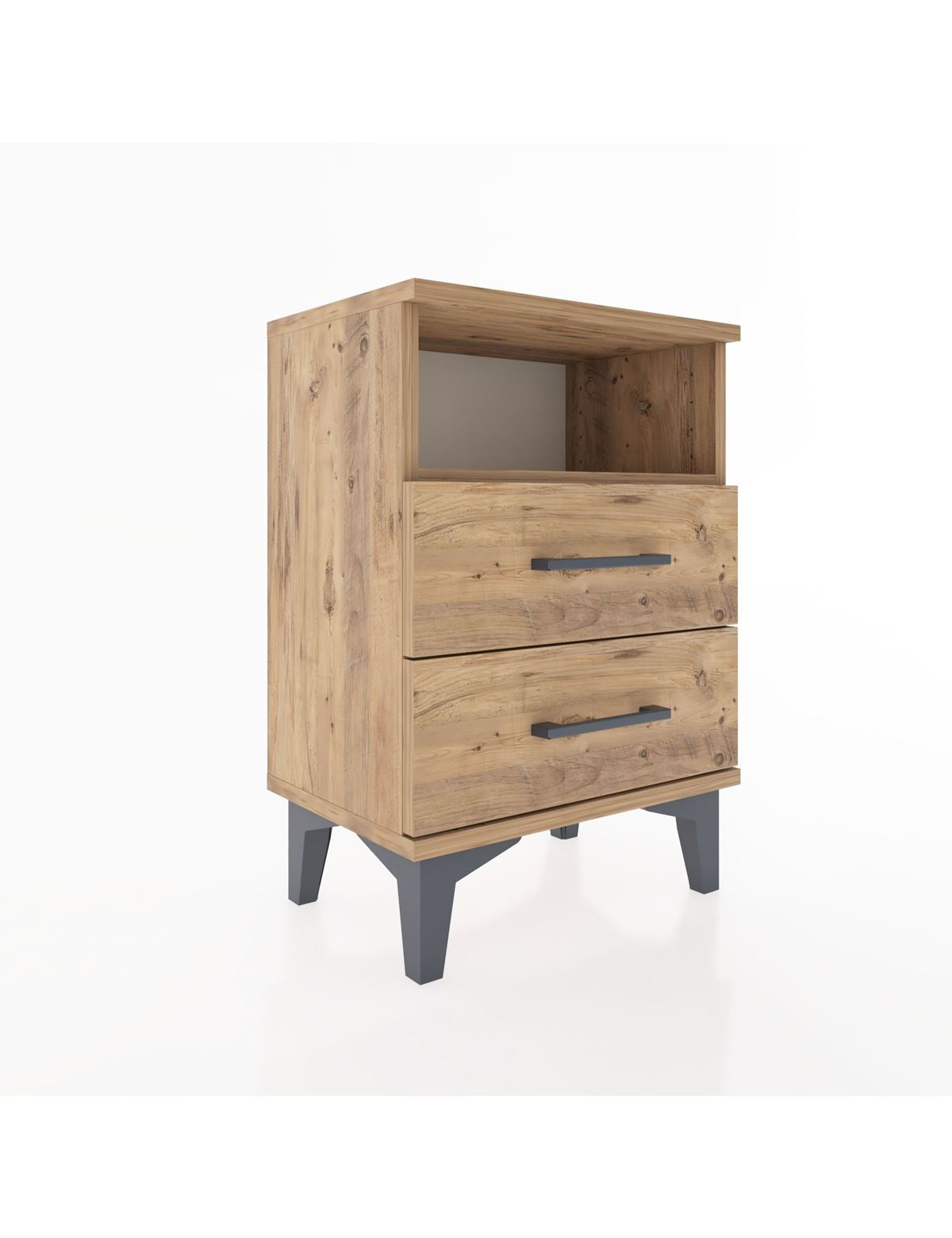 Arges Komodin Tek Raflı 2 Çekmeceli 44x30x64 - S07M005V9A