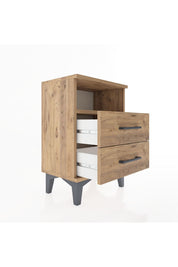 Arges Komodin Tek Raflı 2 Çekmeceli 44x30x64 - S07M005V9A