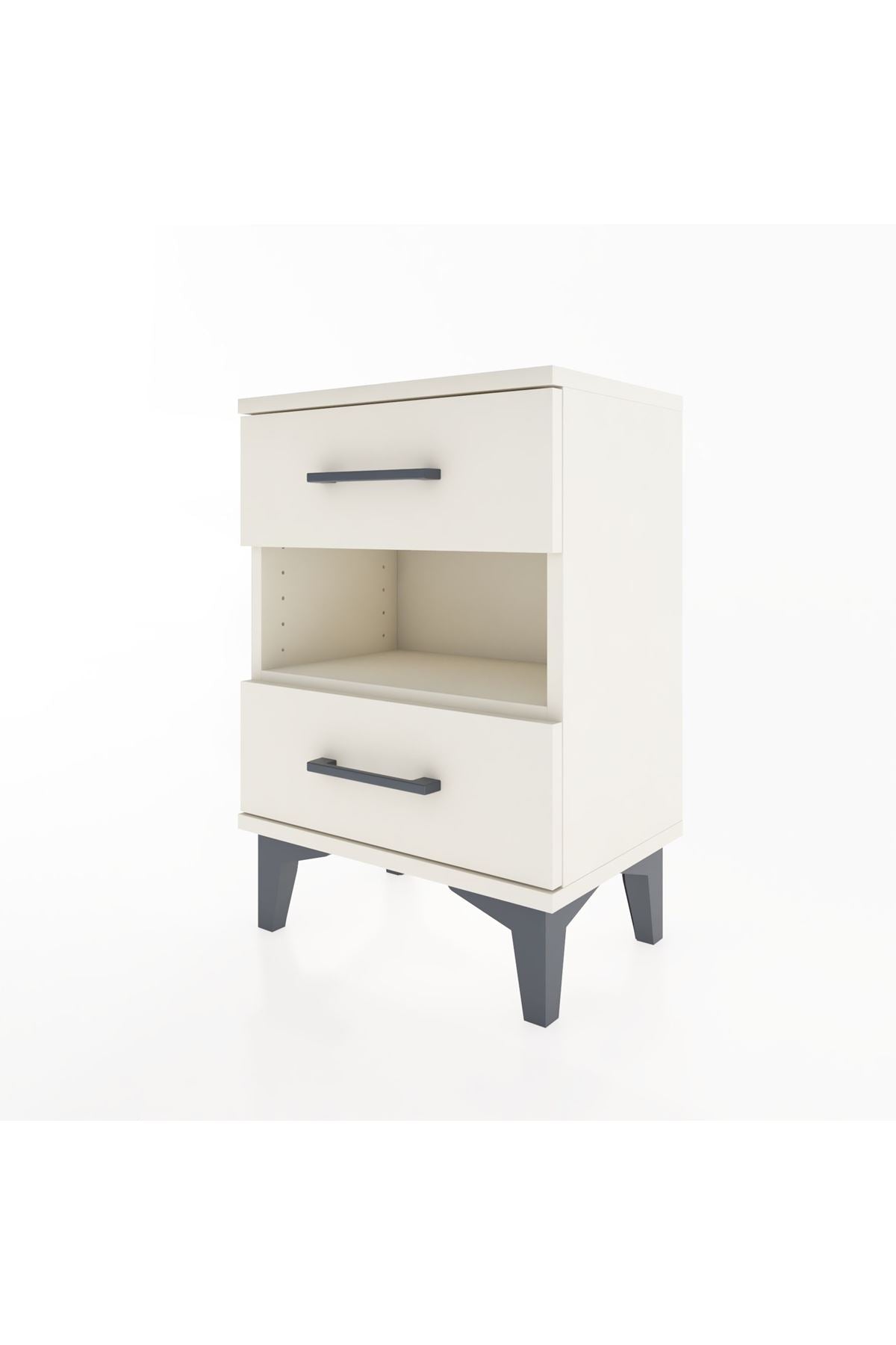 Arges Komodin Tek Raflı 2 Çekmeceli 44x30x64 - S07M006V1A