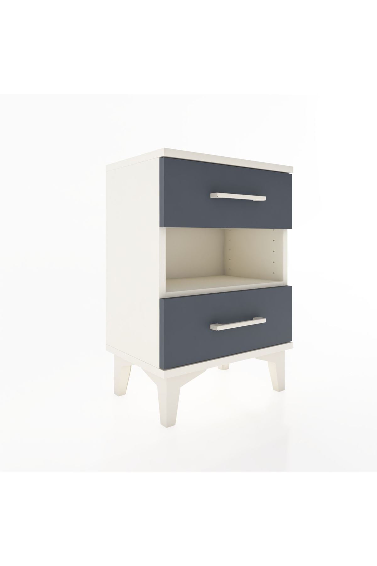 Arges Komodin Tek Raflı 2 Çekmeceli 44x30x64 - S07M006V2A