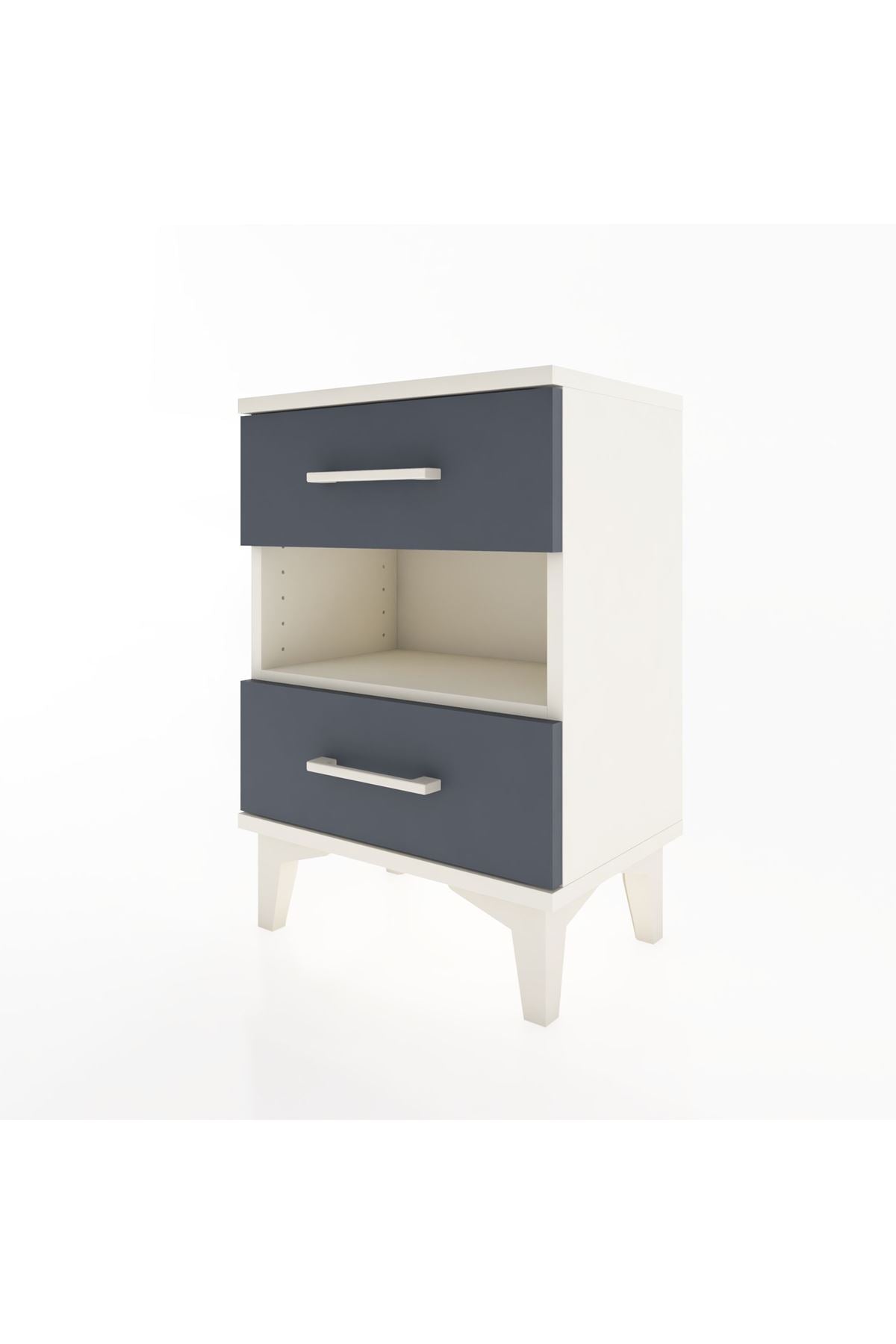 Arges Komodin Tek Raflı 2 Çekmeceli 44x30x64 - S07M006V2A