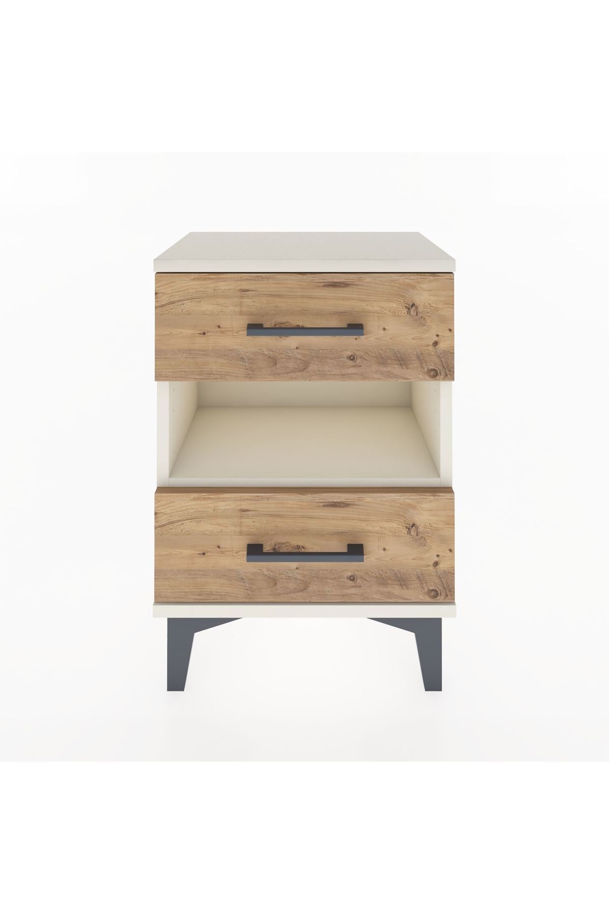 Arges Komodin Tek Raflı 2 Çekmeceli 44x30x64 - S07M006V3A