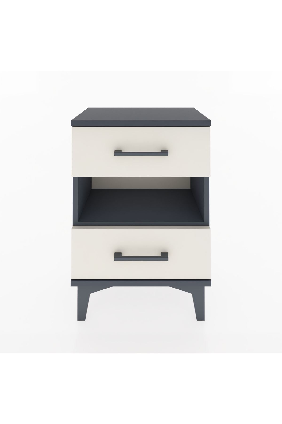 Arges Komodin Tek Raflı 2 Çekmeceli 44x30x64 - S07M006V4A