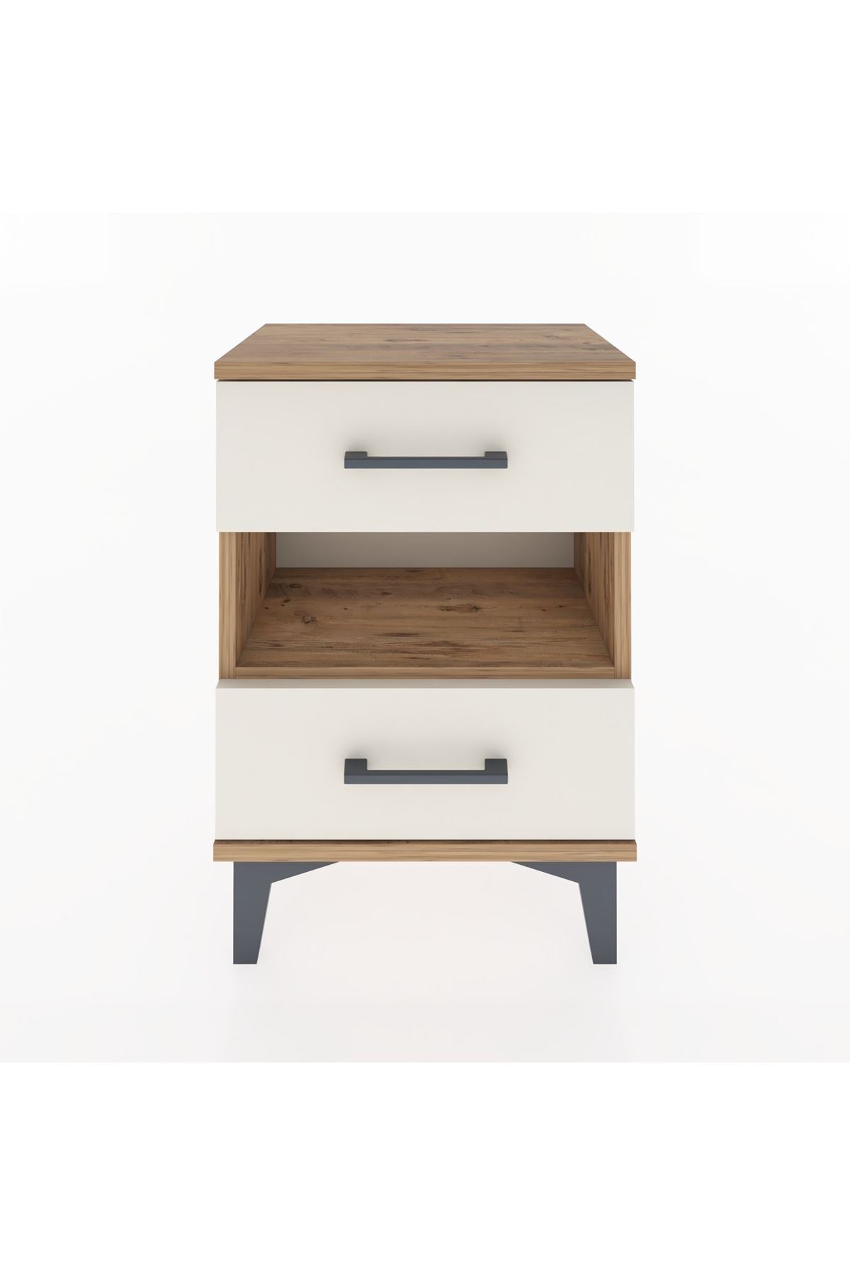 Arges Komodin Tek Raflı 2 Çekmeceli 44x30x64 - S07M006V7A