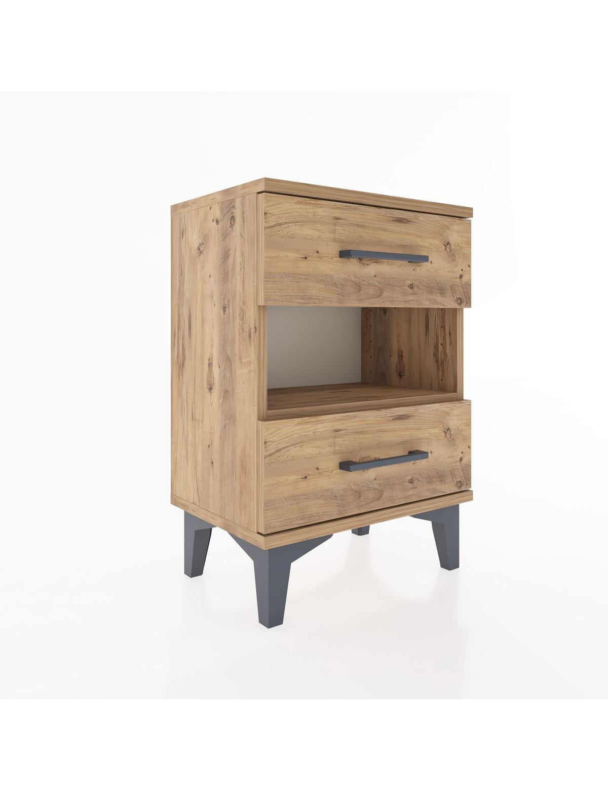 Arges Komodin Tek Raflı 2 Çekmeceli 44x30x64 - S07M006V9A