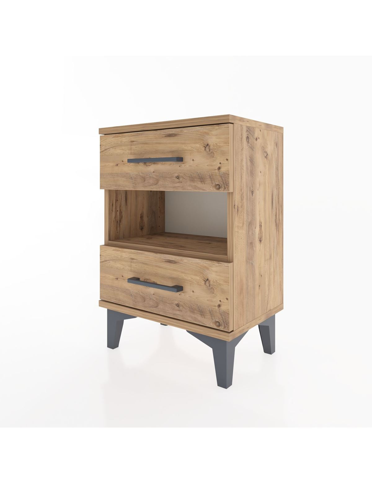 Arges Komodin Tek Raflı 2 Çekmeceli 44x30x64 - S07M006V9A