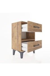 Arges Komodin Tek Raflı 2 Çekmeceli 44x30x64 - S07M006V9A