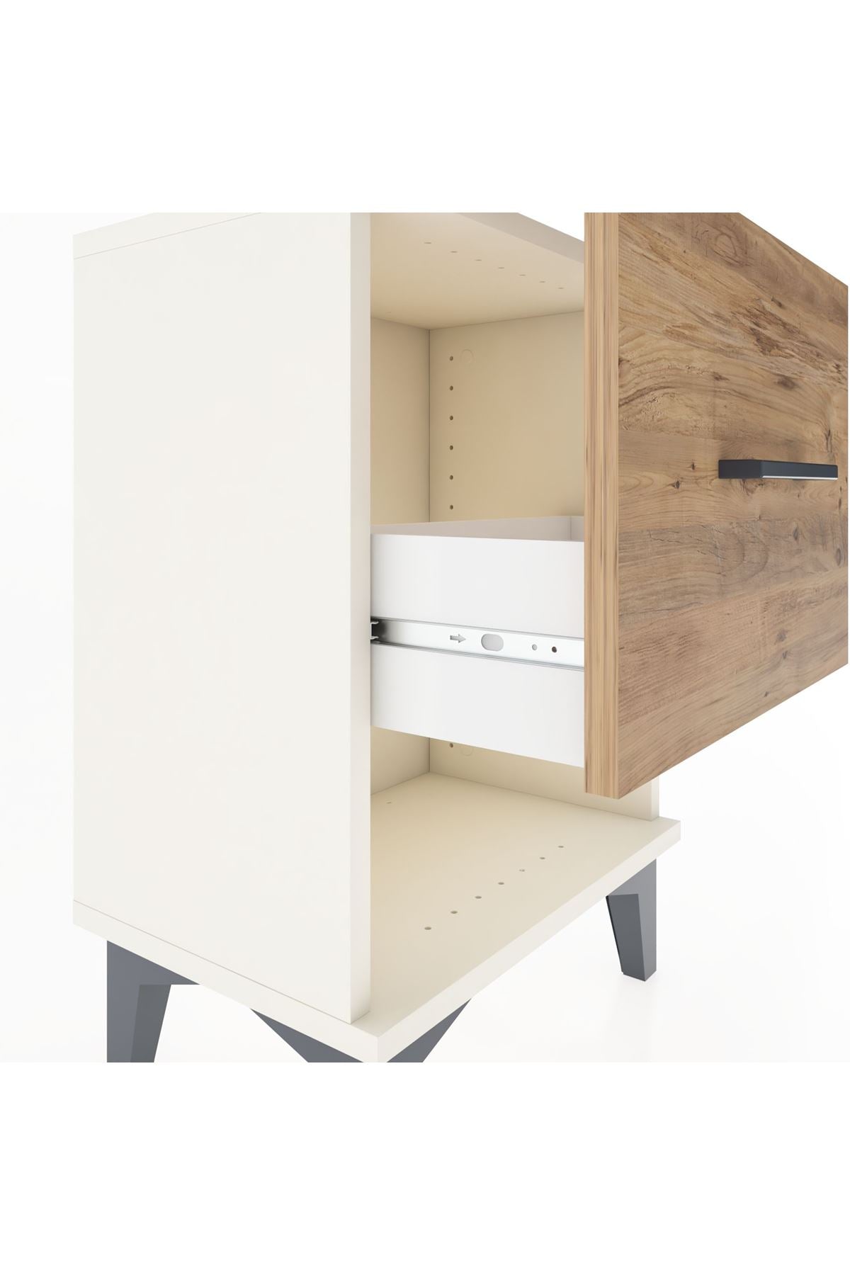 Arges Komodin Tek Çekmeceli 44x30x64 - S07M007V3A