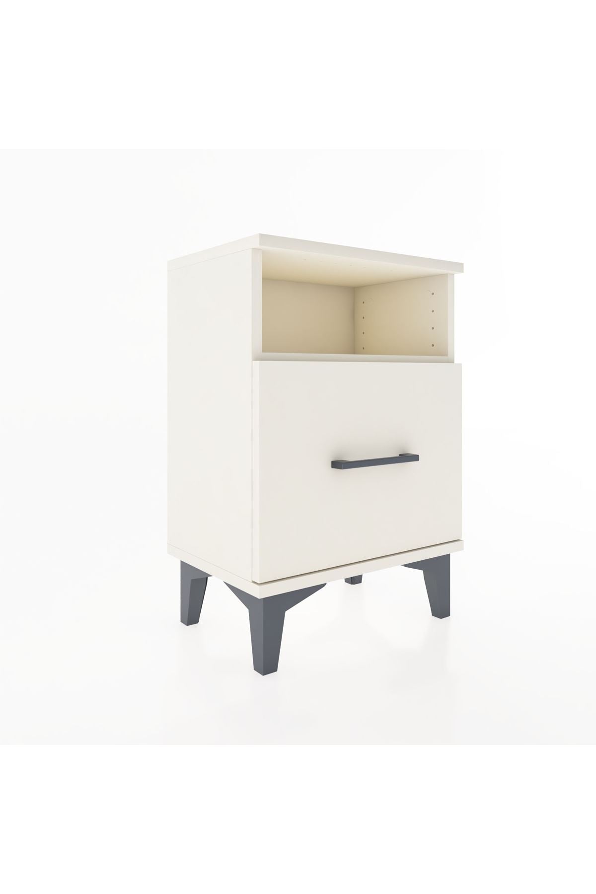 Arges Komodin Tek Raflı 2 Çekmeceli 44x30x64 - S07M010V1A