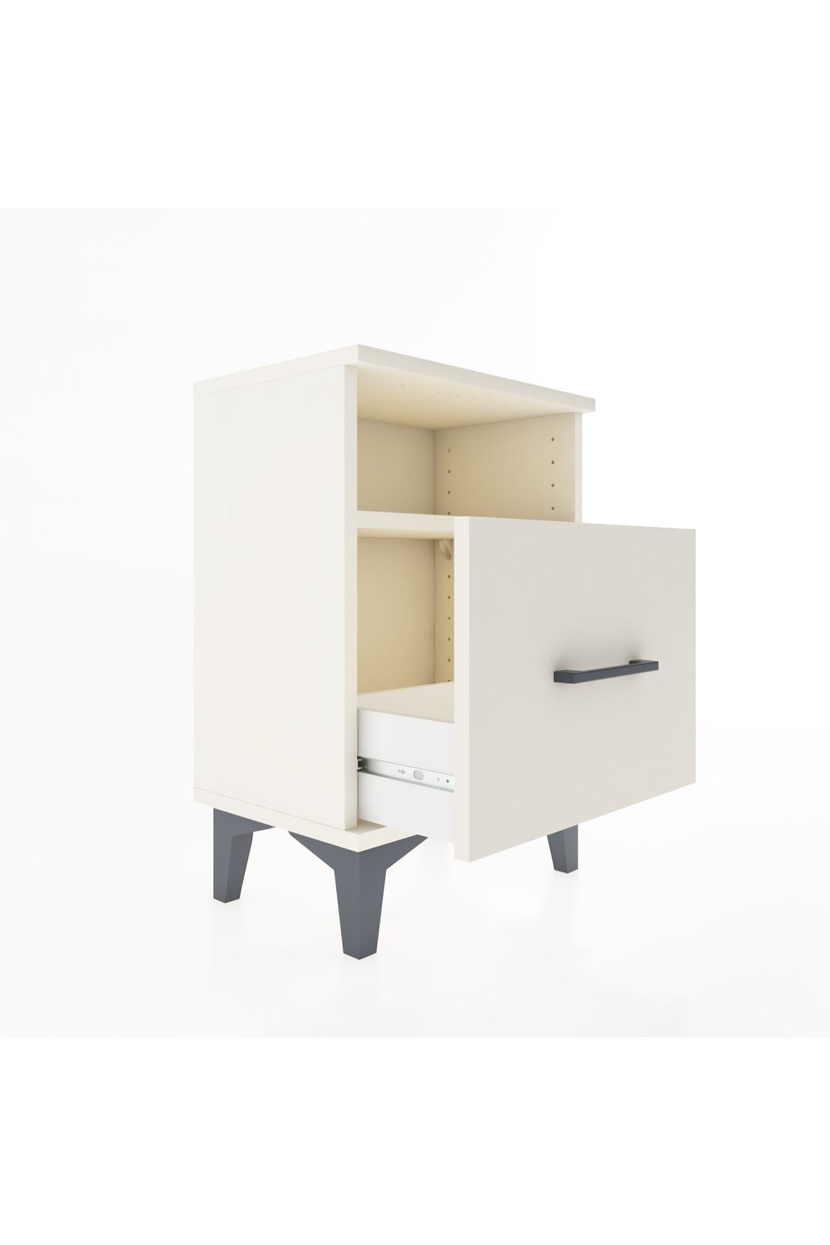 Arges Komodin Tek Raflı 2 Çekmeceli 44x30x64 - S07M010V1A