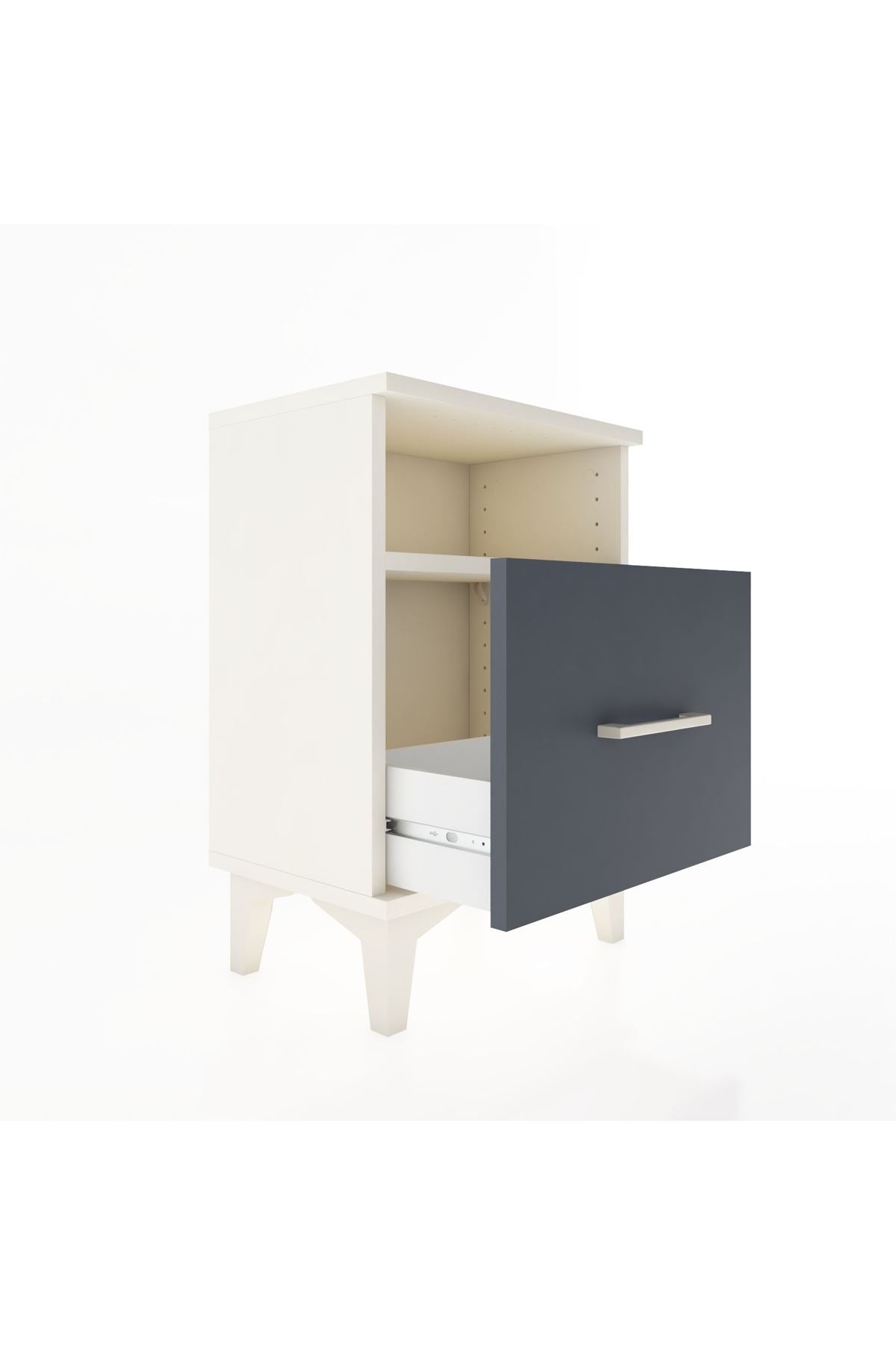 Arges Komodin Tek Raflı 2 Çekmeceli 44x30x64 - S07M010V2A