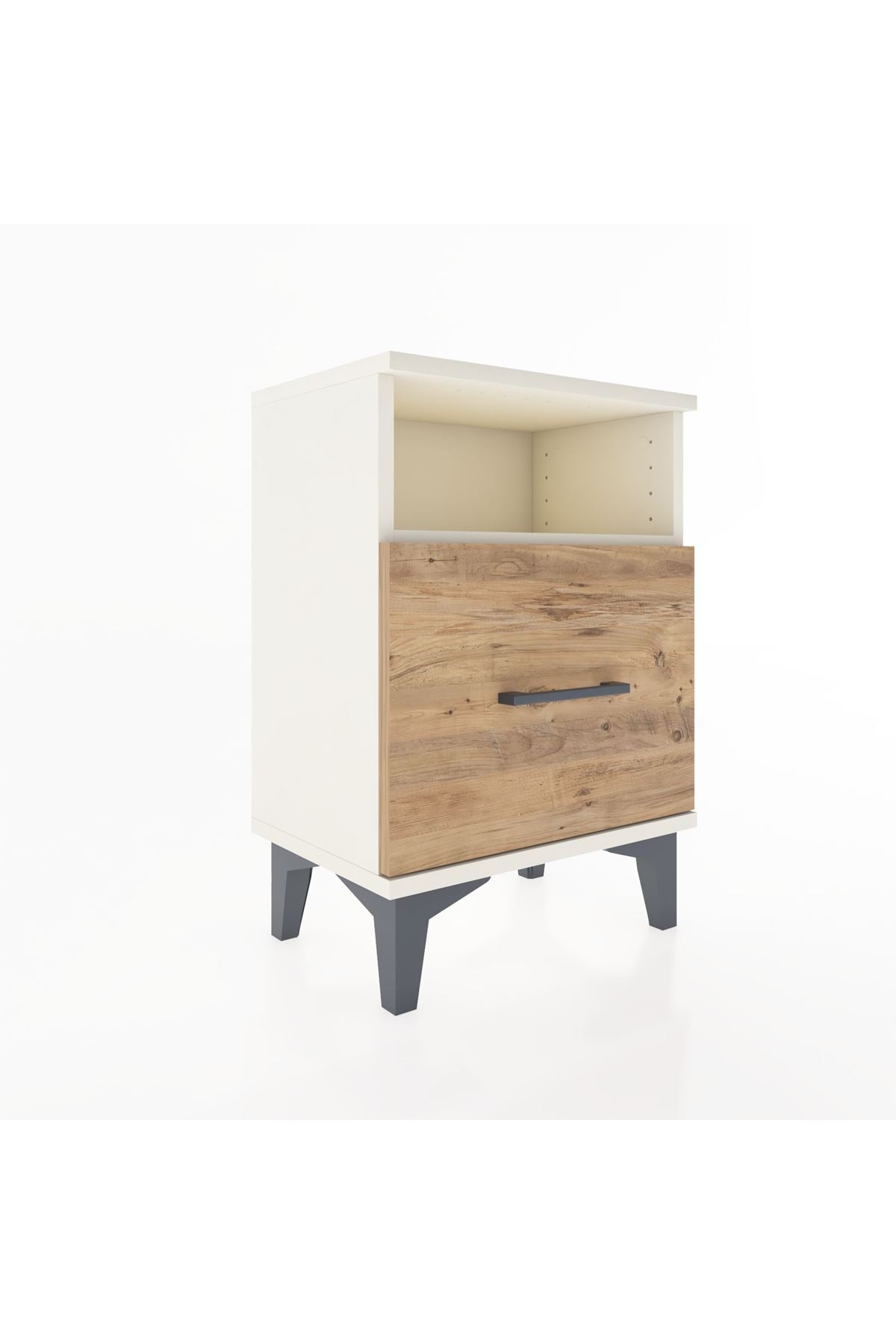 Arges Komodin Tek Raflı 2 Çekmeceli 44x30x64 - S07M010V3A