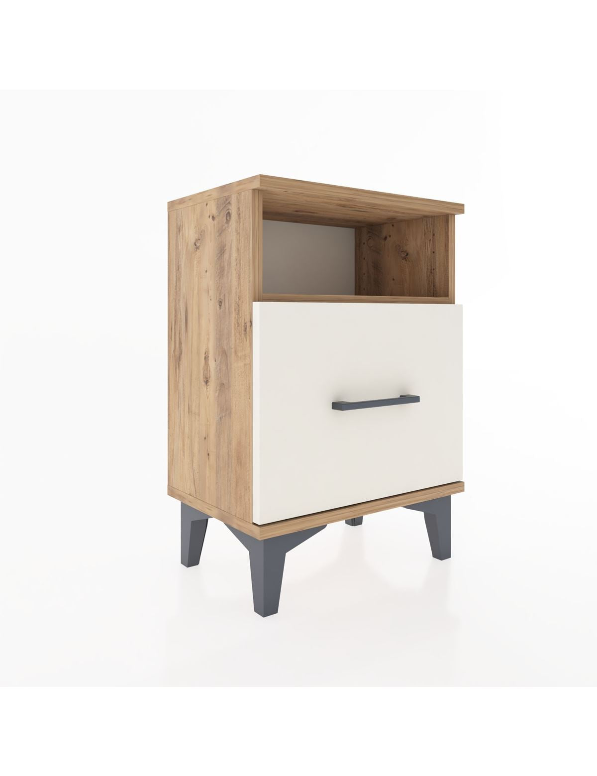 Arges Komodin Tek Raflı 2 Çekmeceli 44x30x64 - S07M010V7A