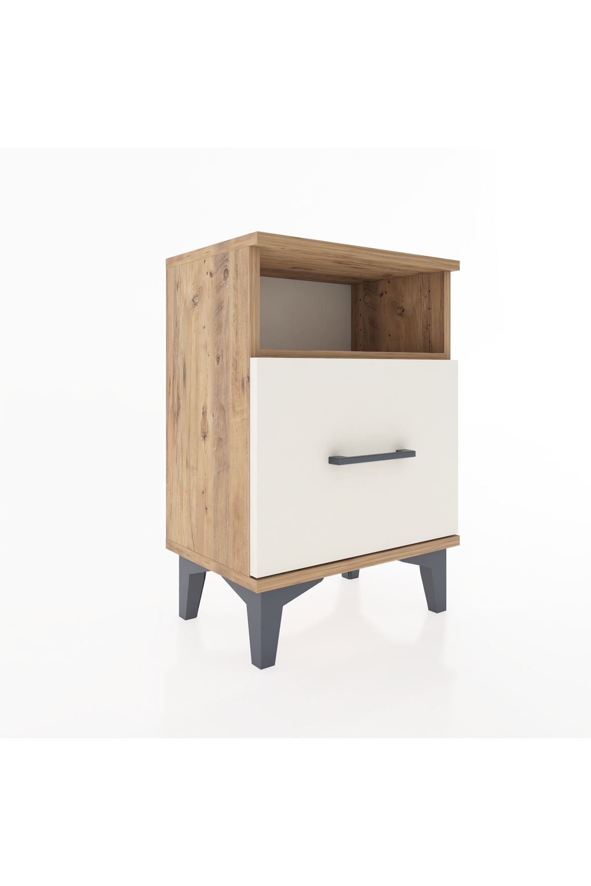 Arges Komodin Tek Raflı 2 Çekmeceli 44x30x64 - S07M010V7A