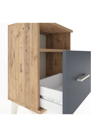 Arges Komodin Tek Raflı 2 Çekmeceli 44x30x64 - S07M010V8A