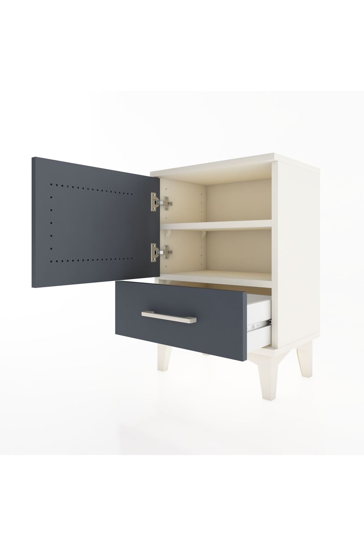 Arges Komodin 2 Raflı Tek Kapaklı 44x30x64 - S07M012V2A