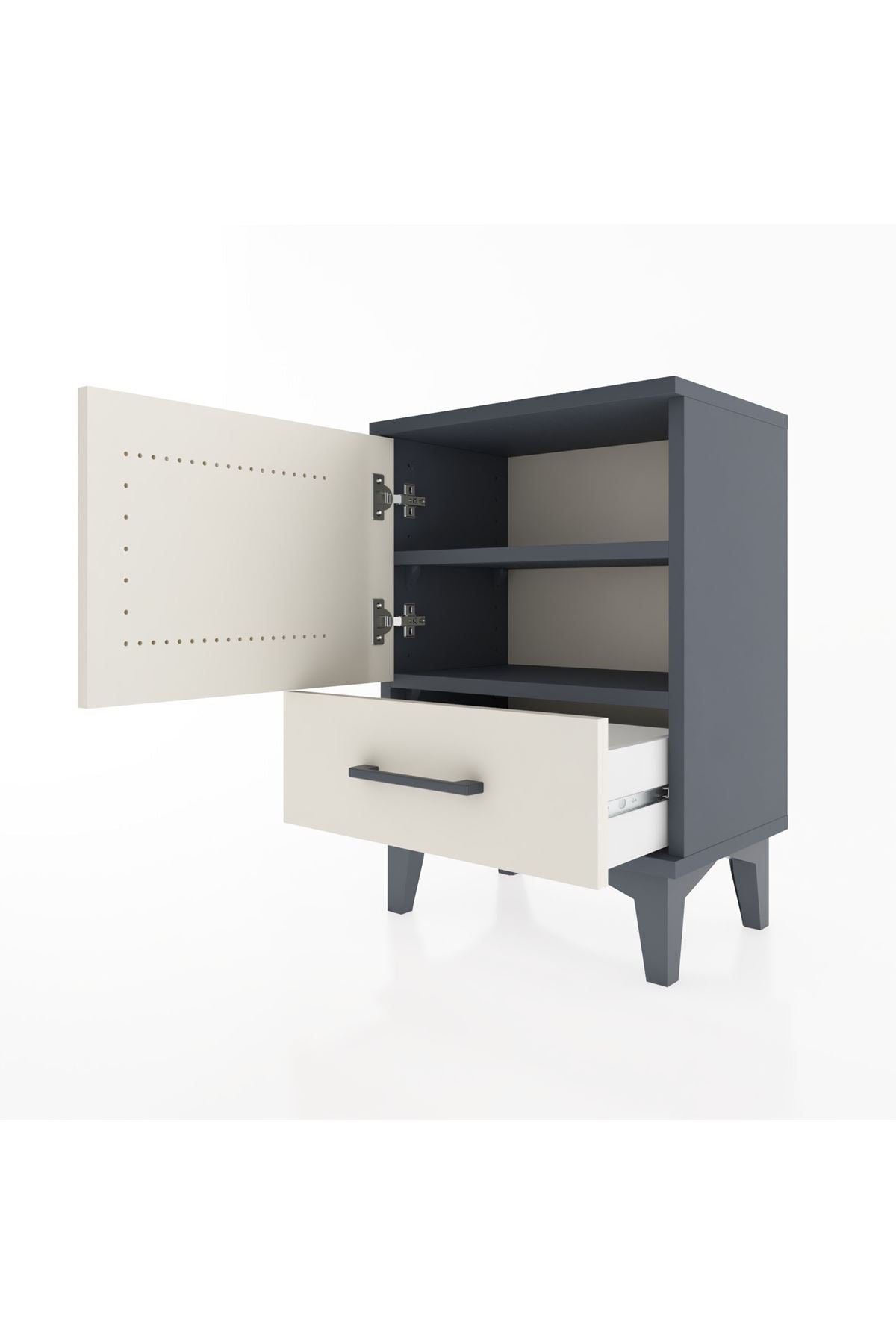 Arges Komodin 2 Raflı Tek Kapaklı 44x30x64 - S07M012V4A