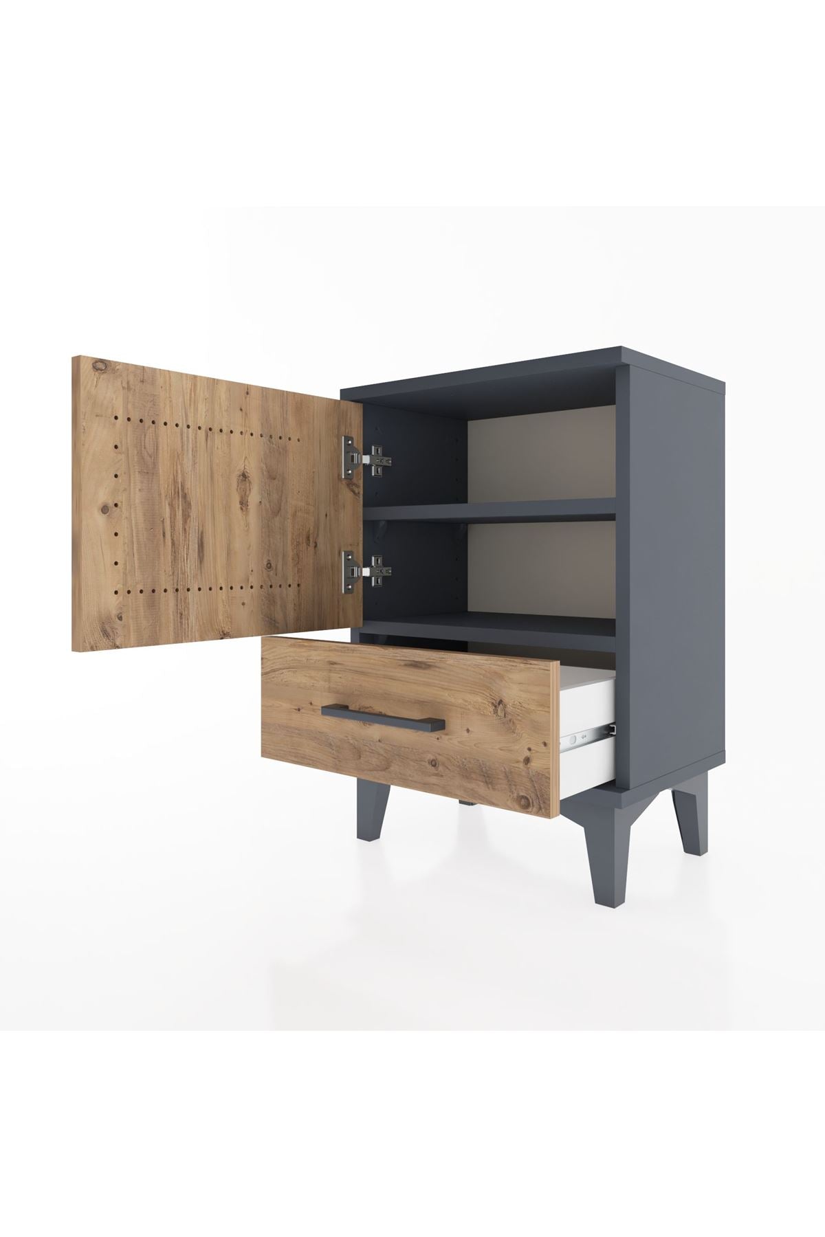 Arges Komodin 2 Raflı Tek Kapaklı 44x30x64 - S07M012V6A