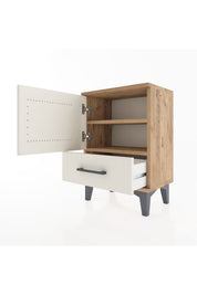 Arges Komodin 2 Raflı Tek Kapaklı 44x30x64 - S07M012V7A