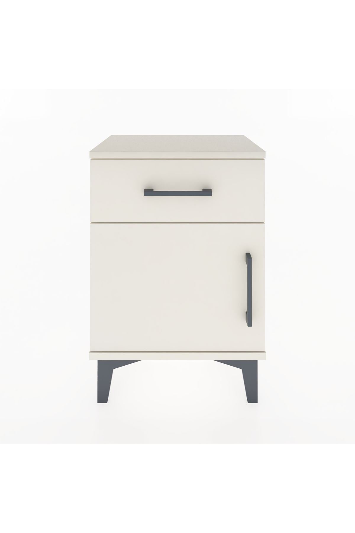 Arges Komodin Tek Raflı Tek Kapaklı 44x30x64 - S07M013V1A