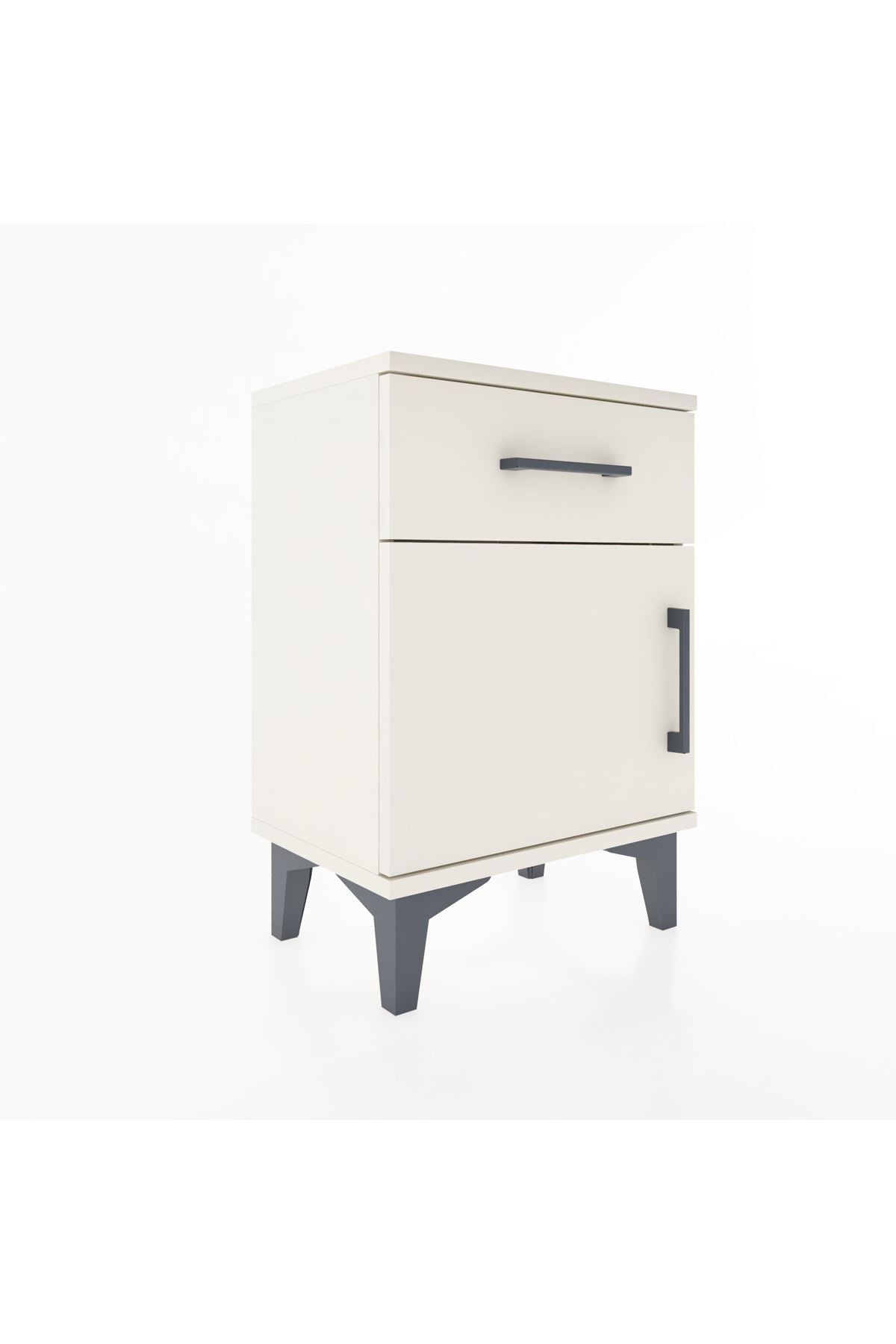 Arges Komodin Tek Raflı Tek Kapaklı 44x30x64 - S07M013V1A