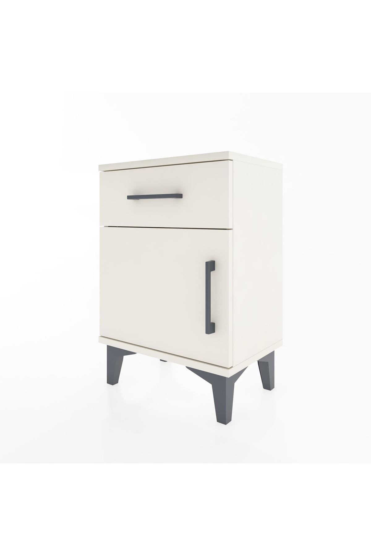 Arges Komodin Tek Raflı Tek Kapaklı 44x30x64 - S07M013V1A