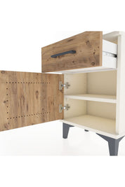 Arges Komodin Tek Raflı Tek Kapaklı 44x30x64 - S07M013V3A