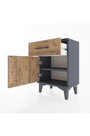 Arges Komodin Tek Raflı Tek Kapaklı 44x30x64 - S07M013V6A