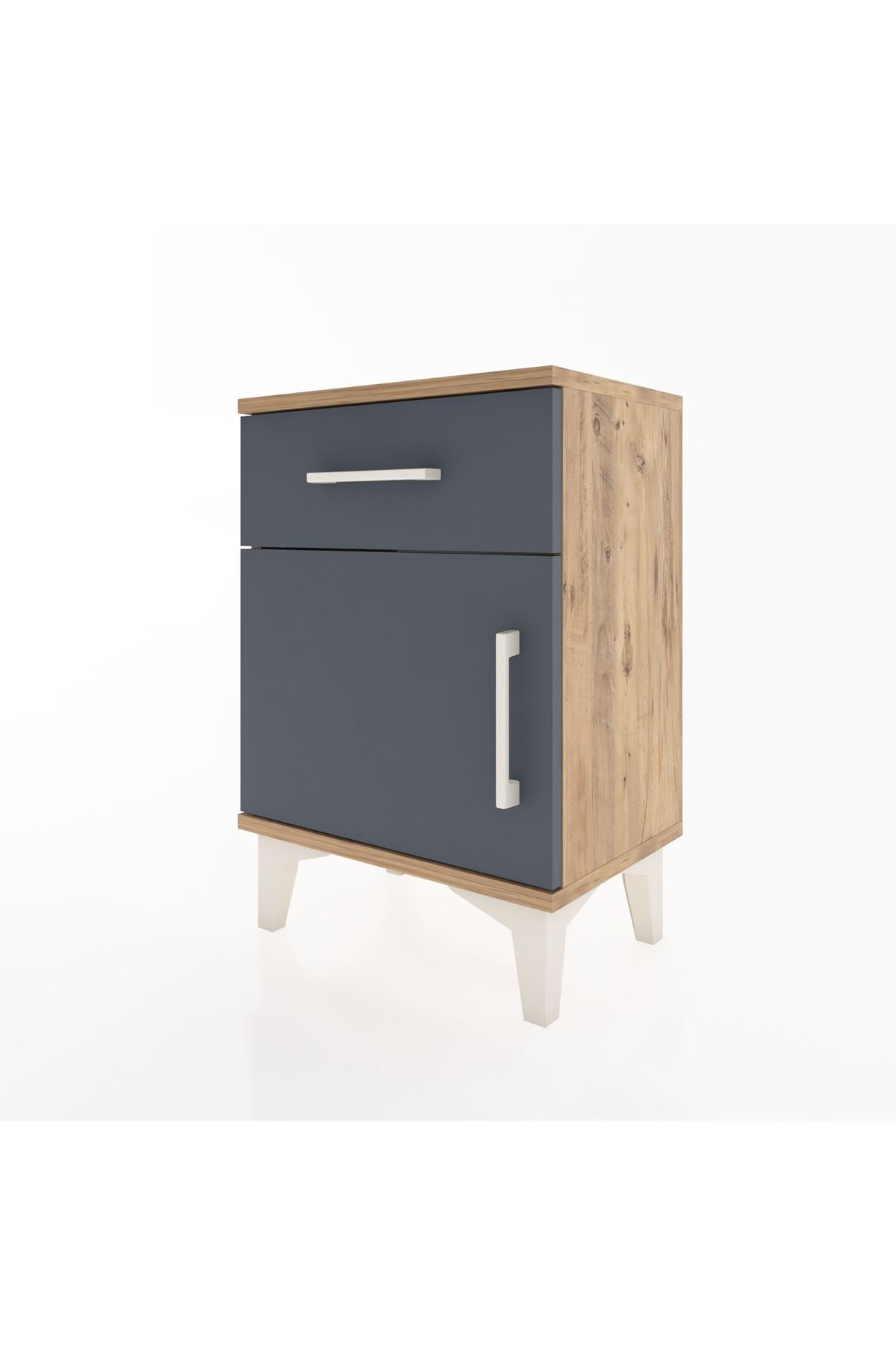Arges Komodin Tek Raflı Tek Kapaklı 44x30x64 - S07M013V8A