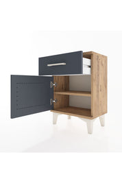 Arges Komodin Tek Raflı Tek Kapaklı 44x30x64 - S07M013V8A
