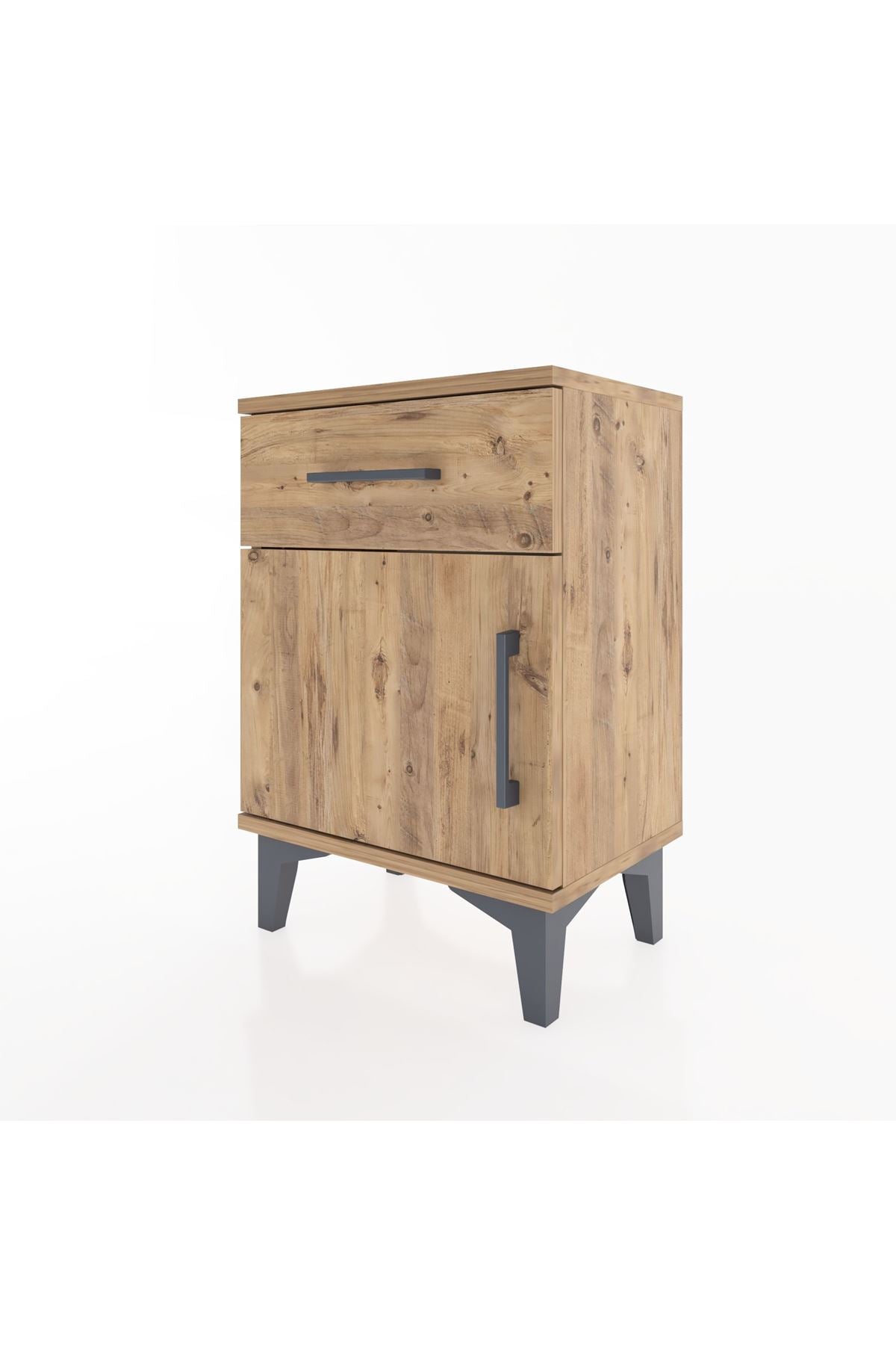 Arges Komodin Tek Raflı Tek Kapaklı 44x30x64 - S07M013V9A
