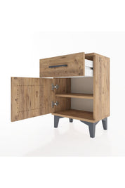 Arges Komodin Tek Raflı Tek Kapaklı 44x30x64 - S07M013V9A