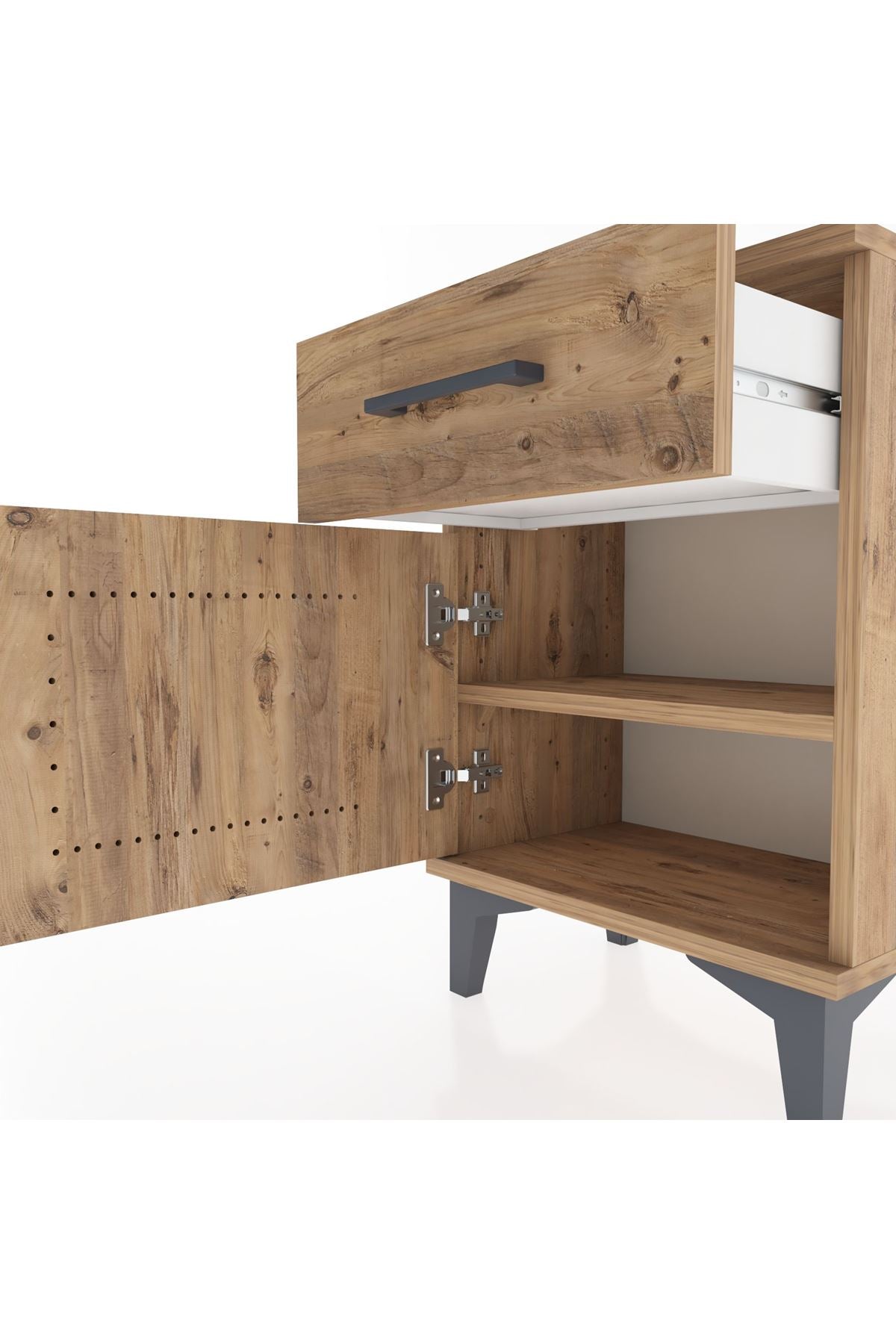 Arges Komodin Tek Raflı Tek Kapaklı 44x30x64 - S07M013V9A