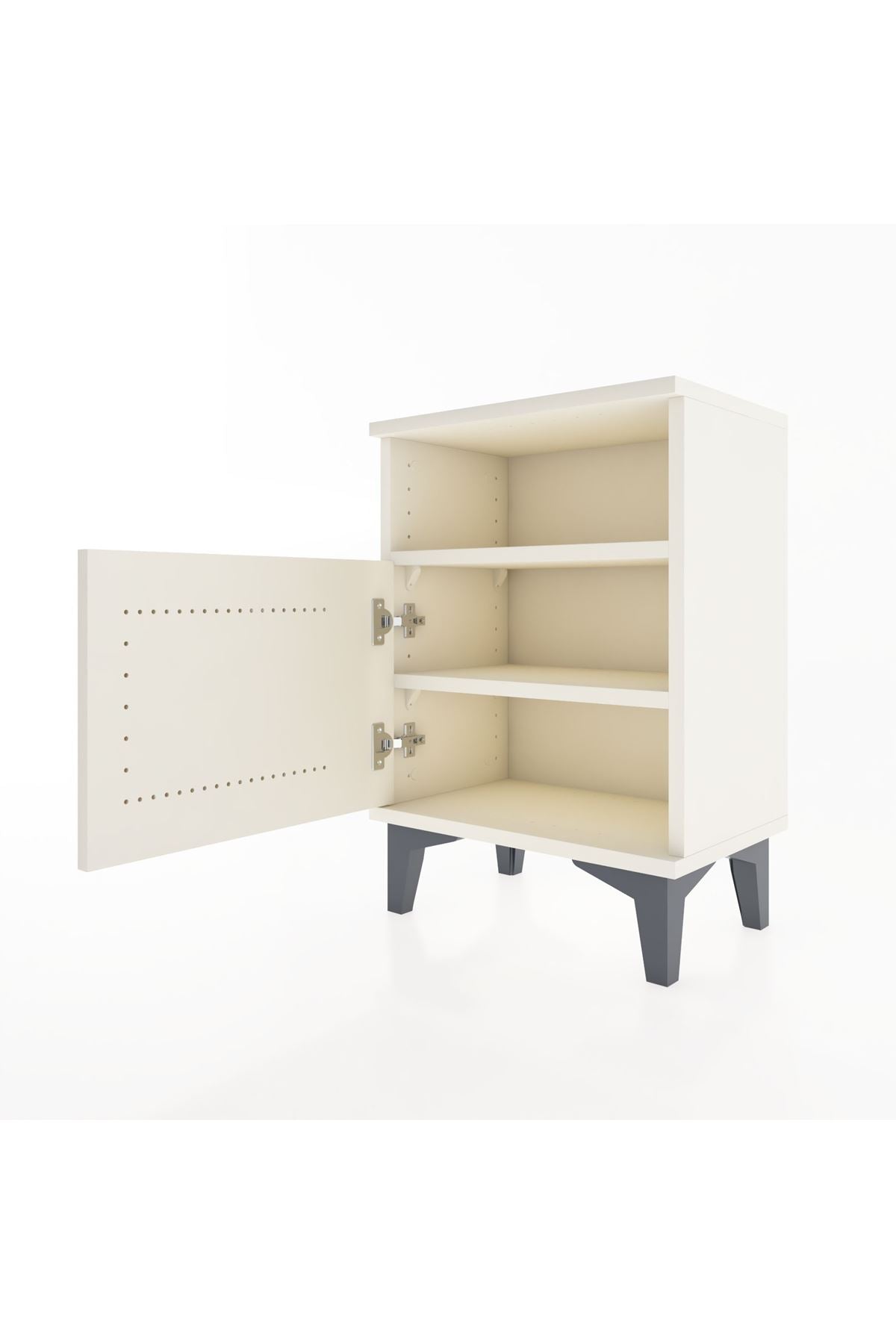 Arges Komodin 2 Raflı Tek Kapaklı 44x30x64 - S07M014V1A