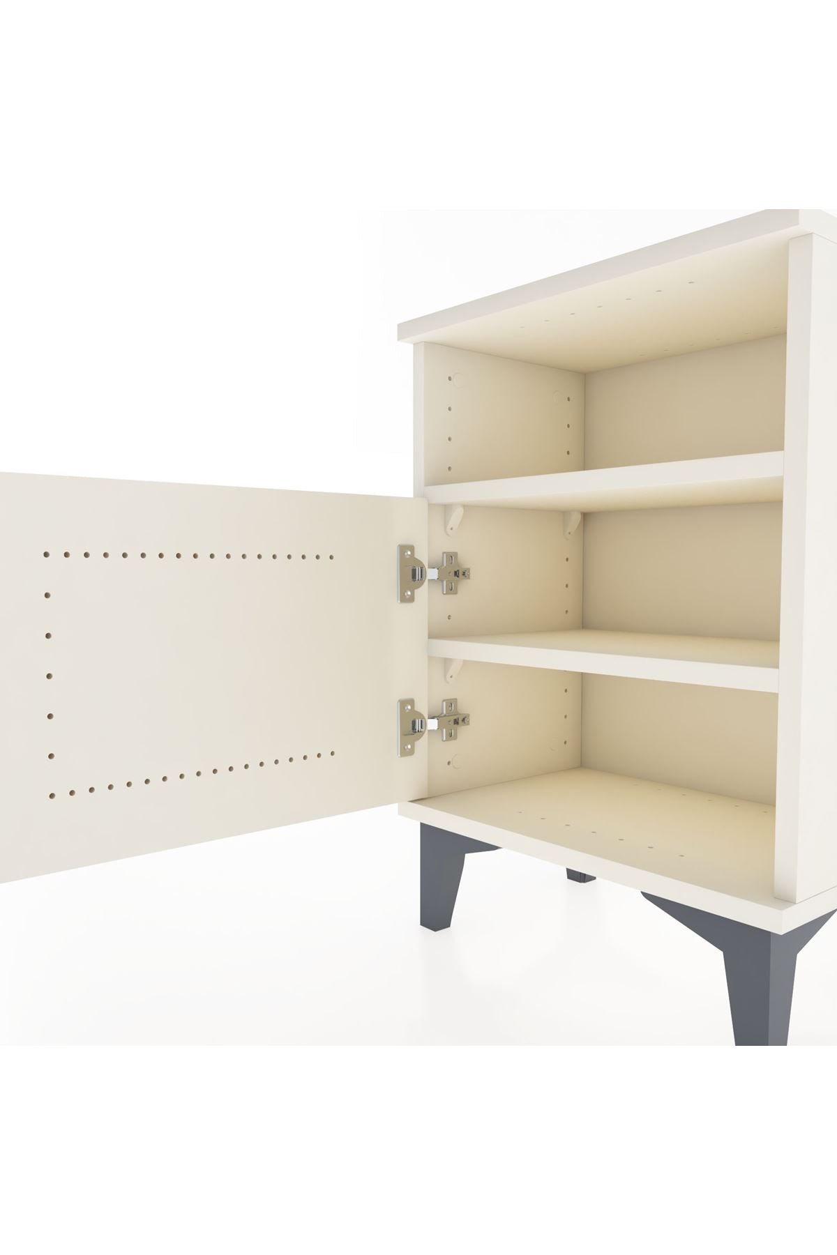 Arges Komodin 2 Raflı Tek Kapaklı 44x30x64 - S07M014V1A