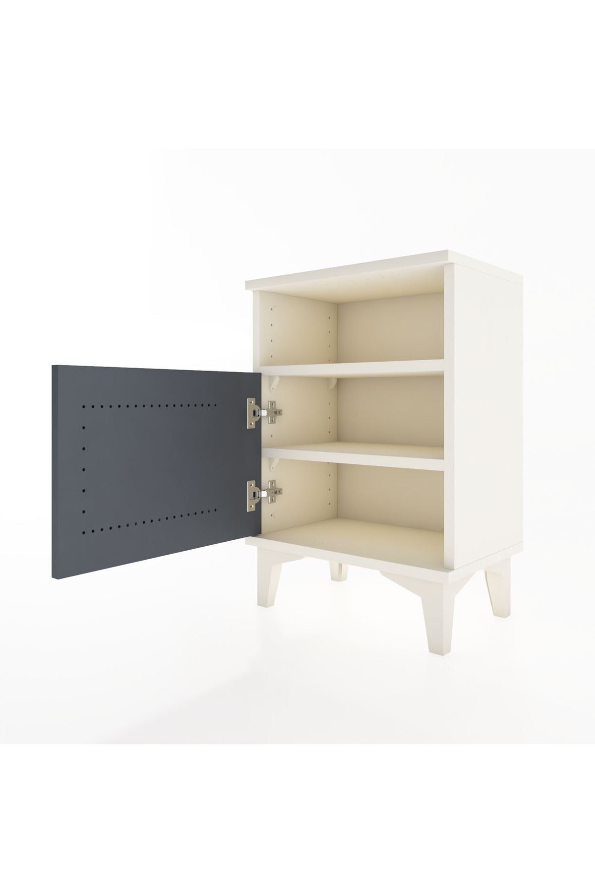 Arges Komodin 2 Raflı Tek Kapaklı 44x30x64 - S07M014V2A