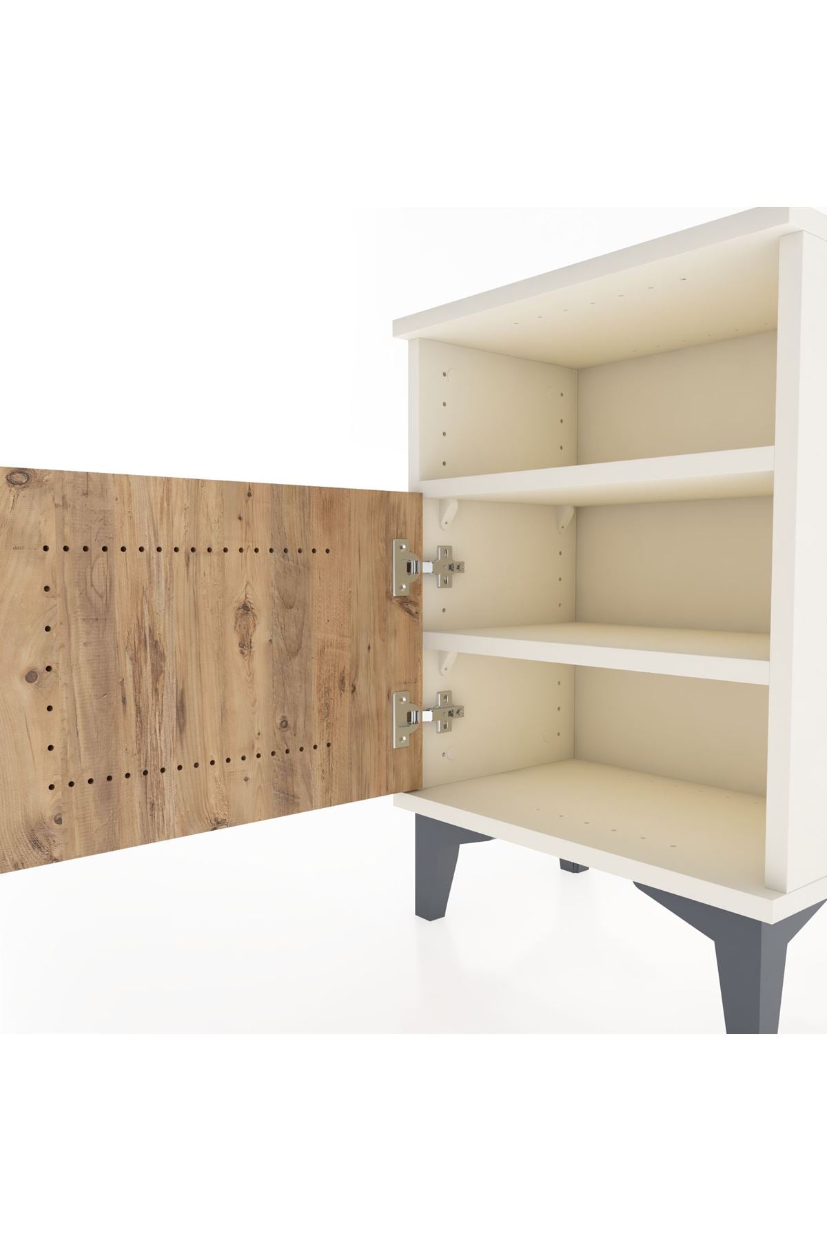 Arges Komodin 2 Raflı Tek Kapaklı 44x30x64 - S07M014V3A