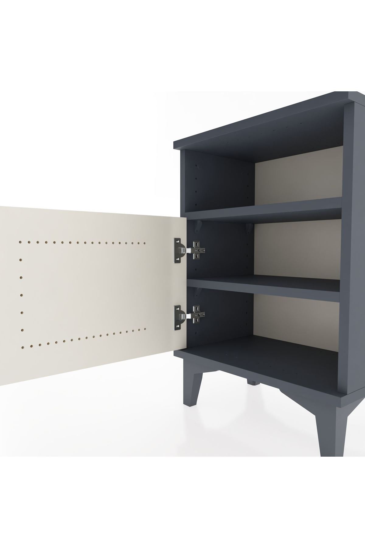 Arges Komodin 2 Raflı Tek Kapaklı 44x30x64 - S07M014V4A