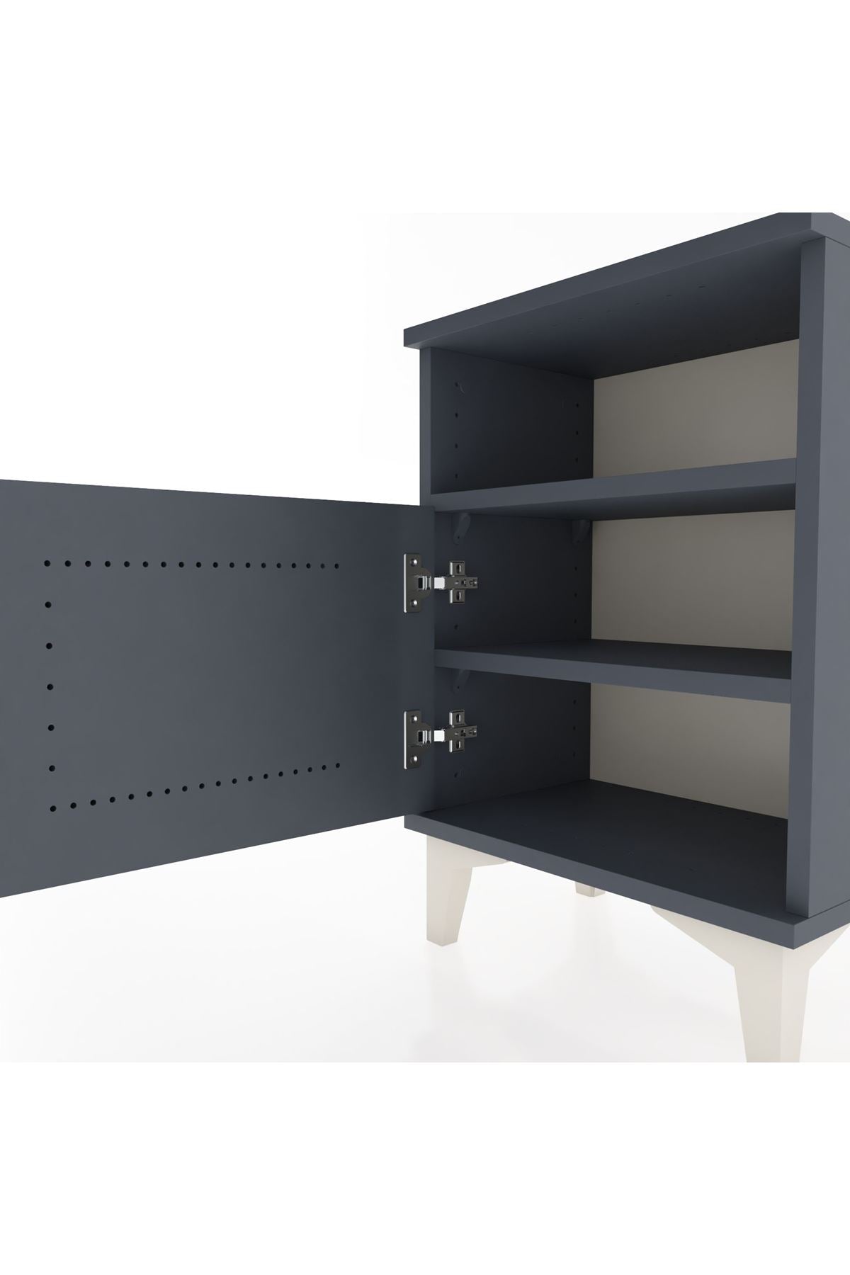 Arges Komodin 2 Raflı Tek Kapaklı 44x30x64 - S07M014V5A