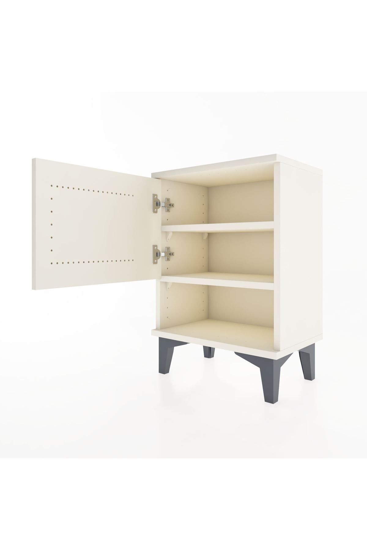 Arges Komodin 2 Raflı Tek Kapaklı 44x30x64 - S07M015V1A
